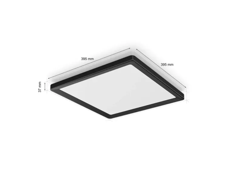 Philips Hue LED Deckenleuchte Tento eckig schwarz 39,5 x 39,5 cm RGB