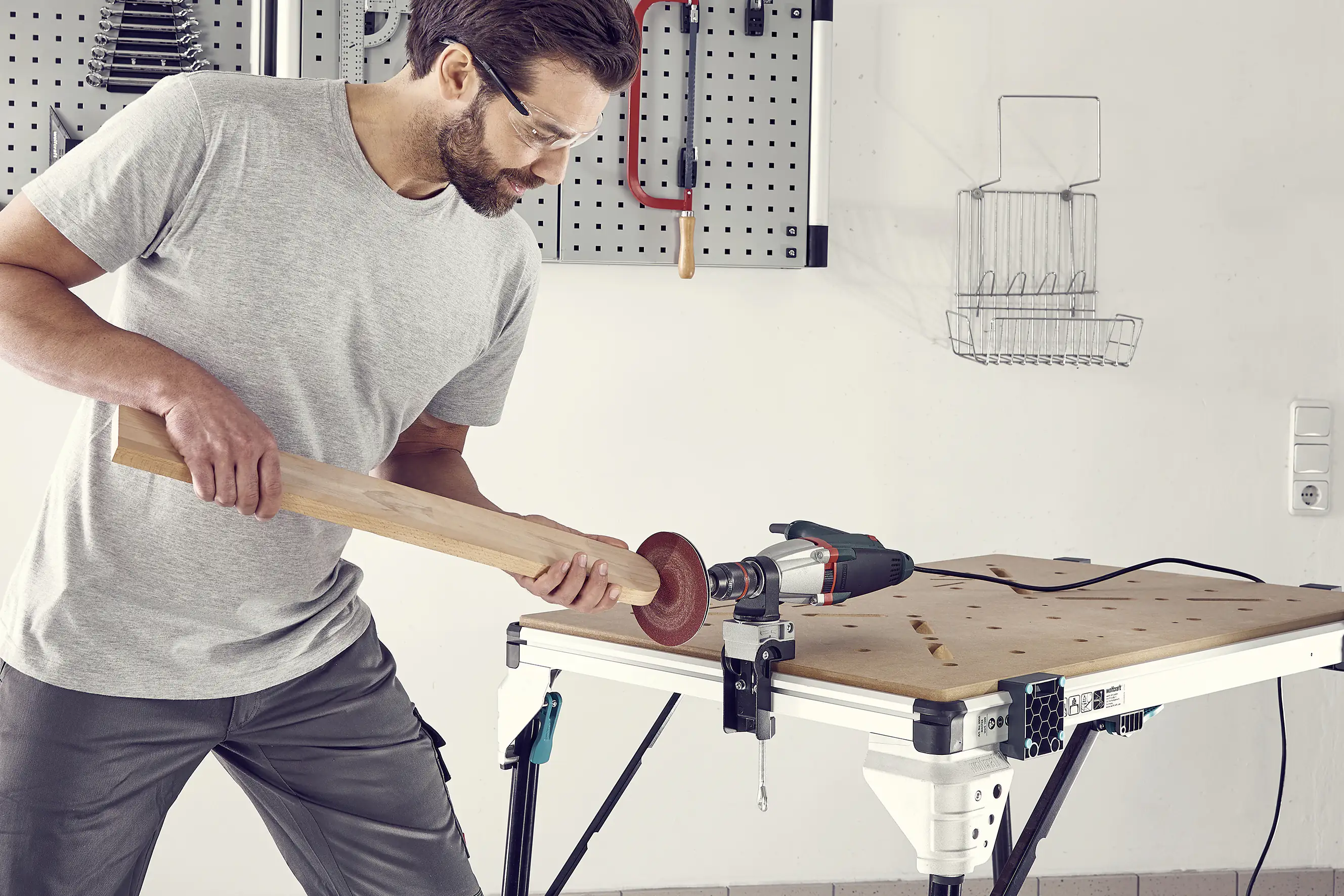 Wolfcraft Kombihalter für Bohrmaschine