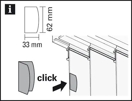 Gardinia Magnet-Clip für Flächenvorhang weiß, 6 x 3,3 cm