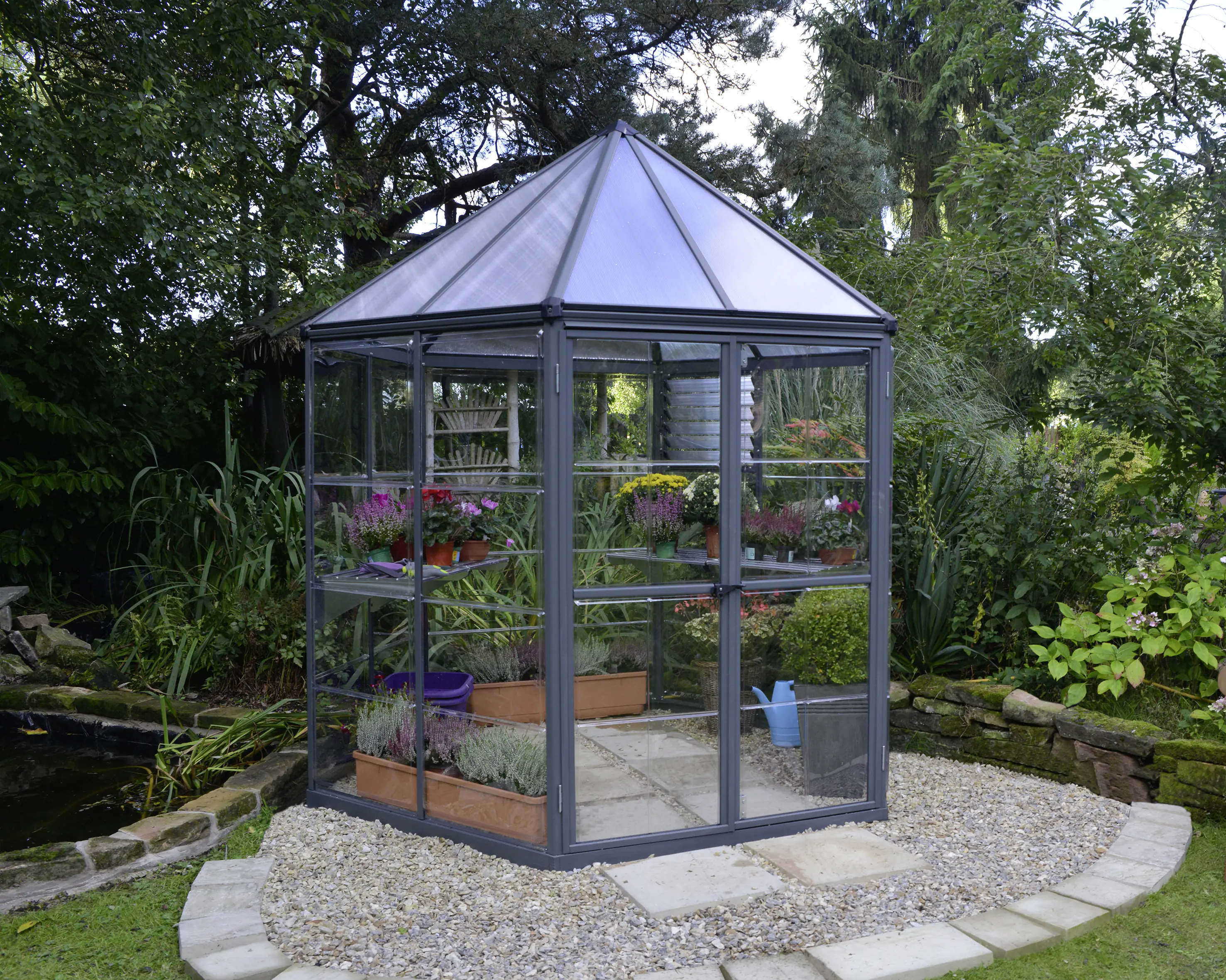 Canopia Gewächshaus Oasis 8 Alu grau 247 x 213 cm