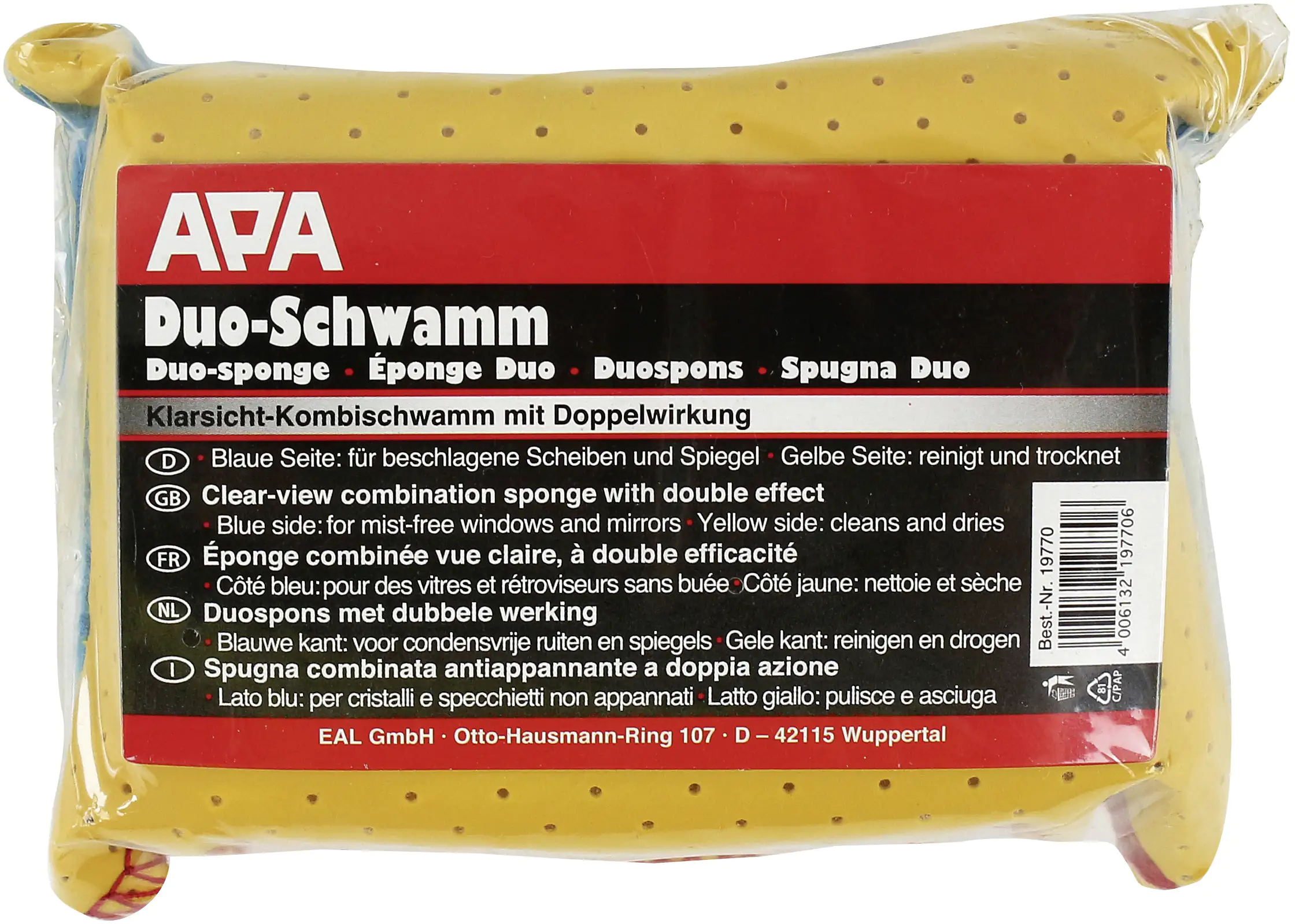 APA Autoschwamm Duo 11,5 x 7,5 cm