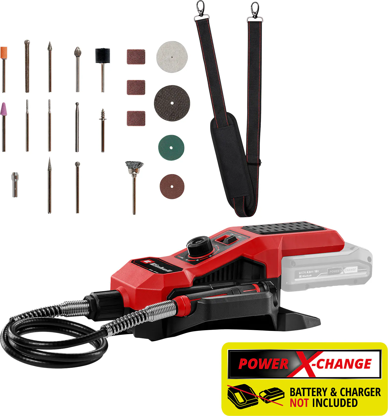 Einhell Akku-Schleif-Gravur-Werkzeug TE-MT 18/34 Li Solo 18 V