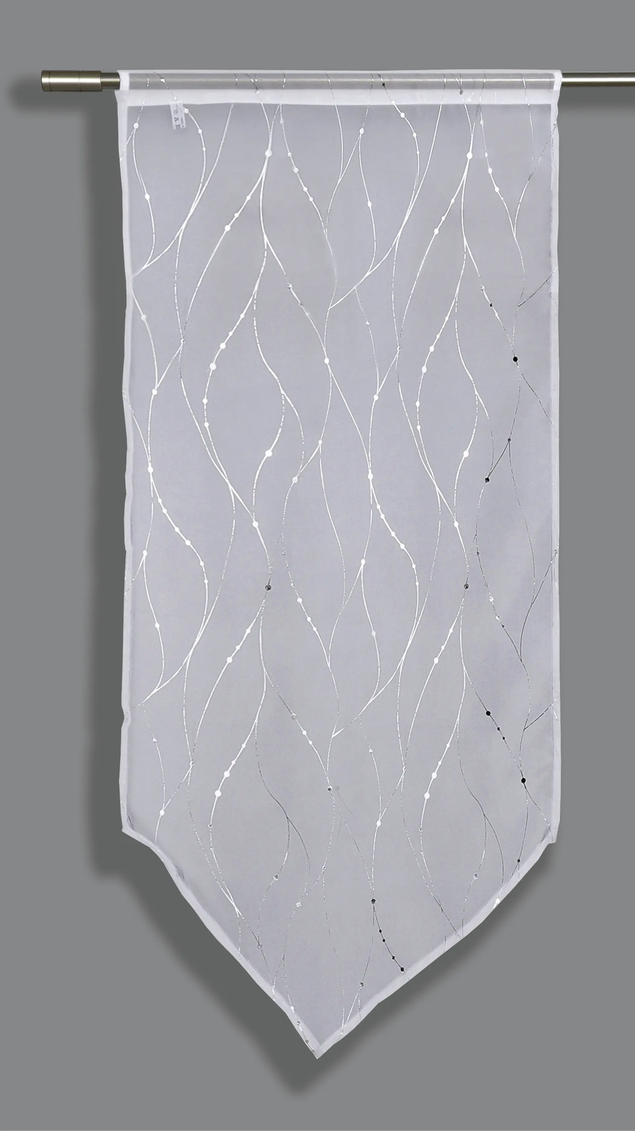 Gardinia Fensterdekoration Spitzpanneuax Voile weiß 60 x 120 cm