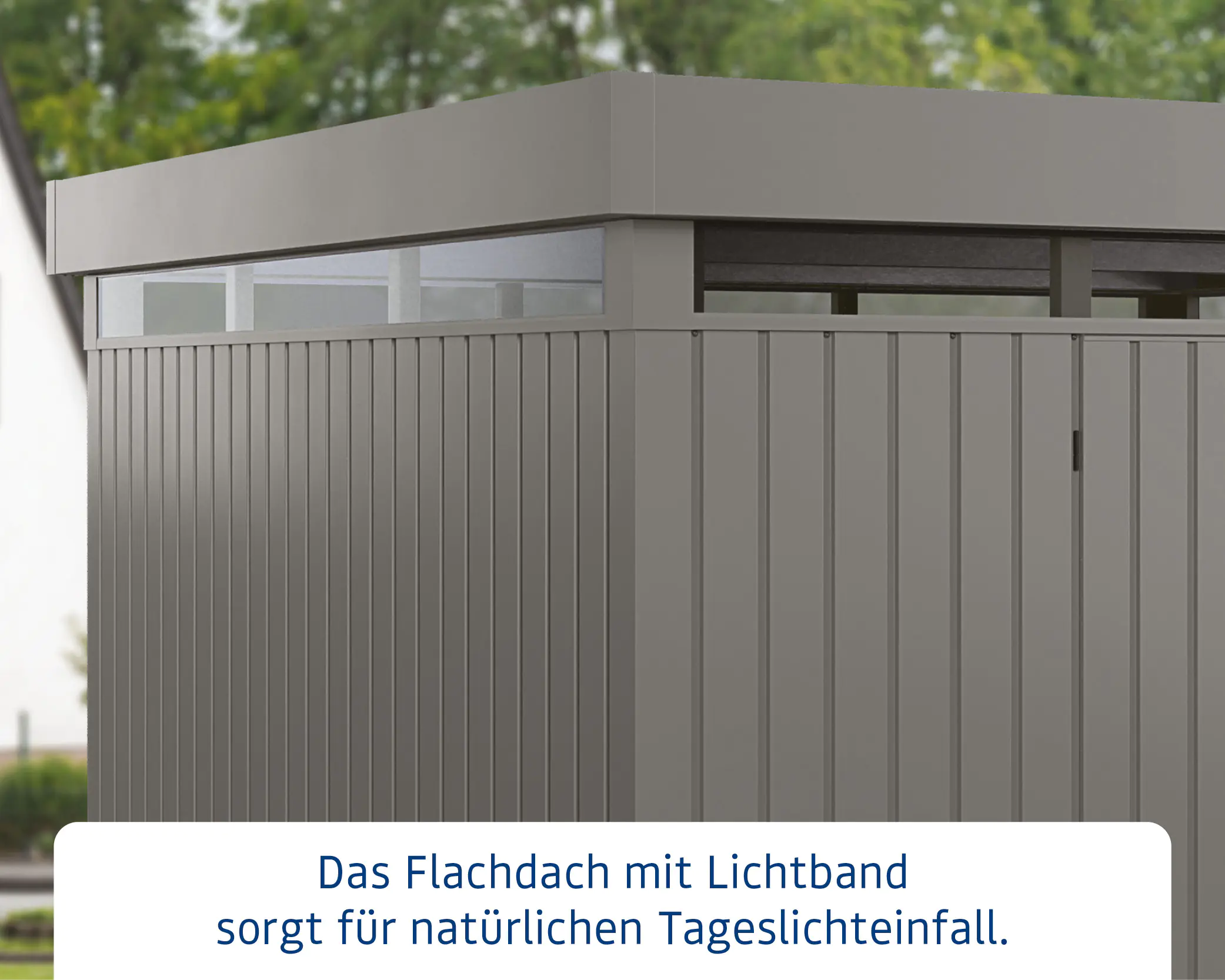 EcoStar Metallgerätehaus Euroline EFD14 LB graualuminium 310 x 310 cm 1-flg.
