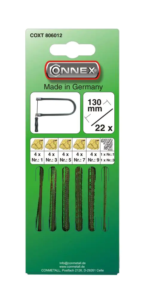 Connex Laubsägeblatt Holz/Metall Taifun - 22 Stück