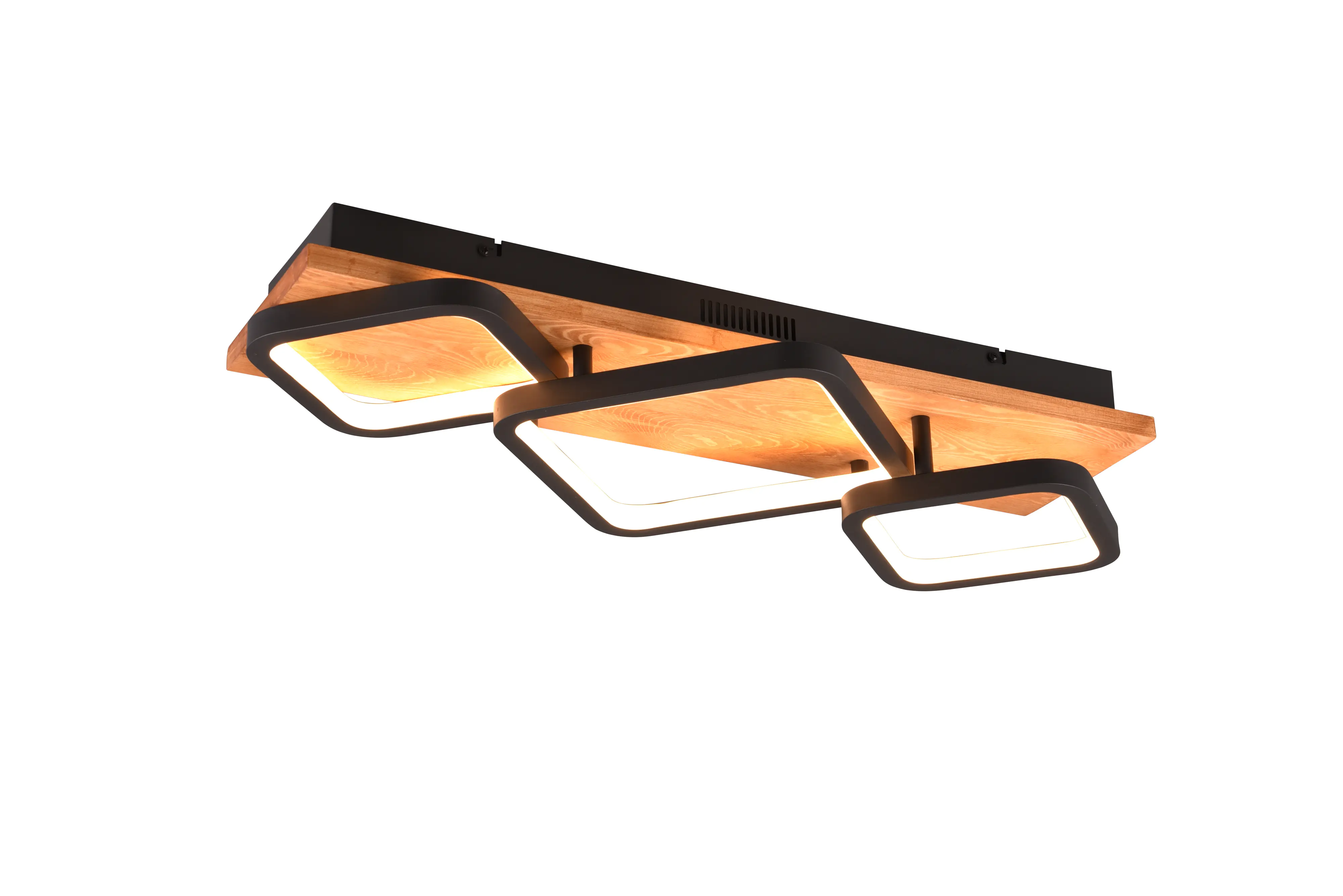 Trio Leuchten LED Deckenleuchte Rama 32W schwarz Metall, warmweiß