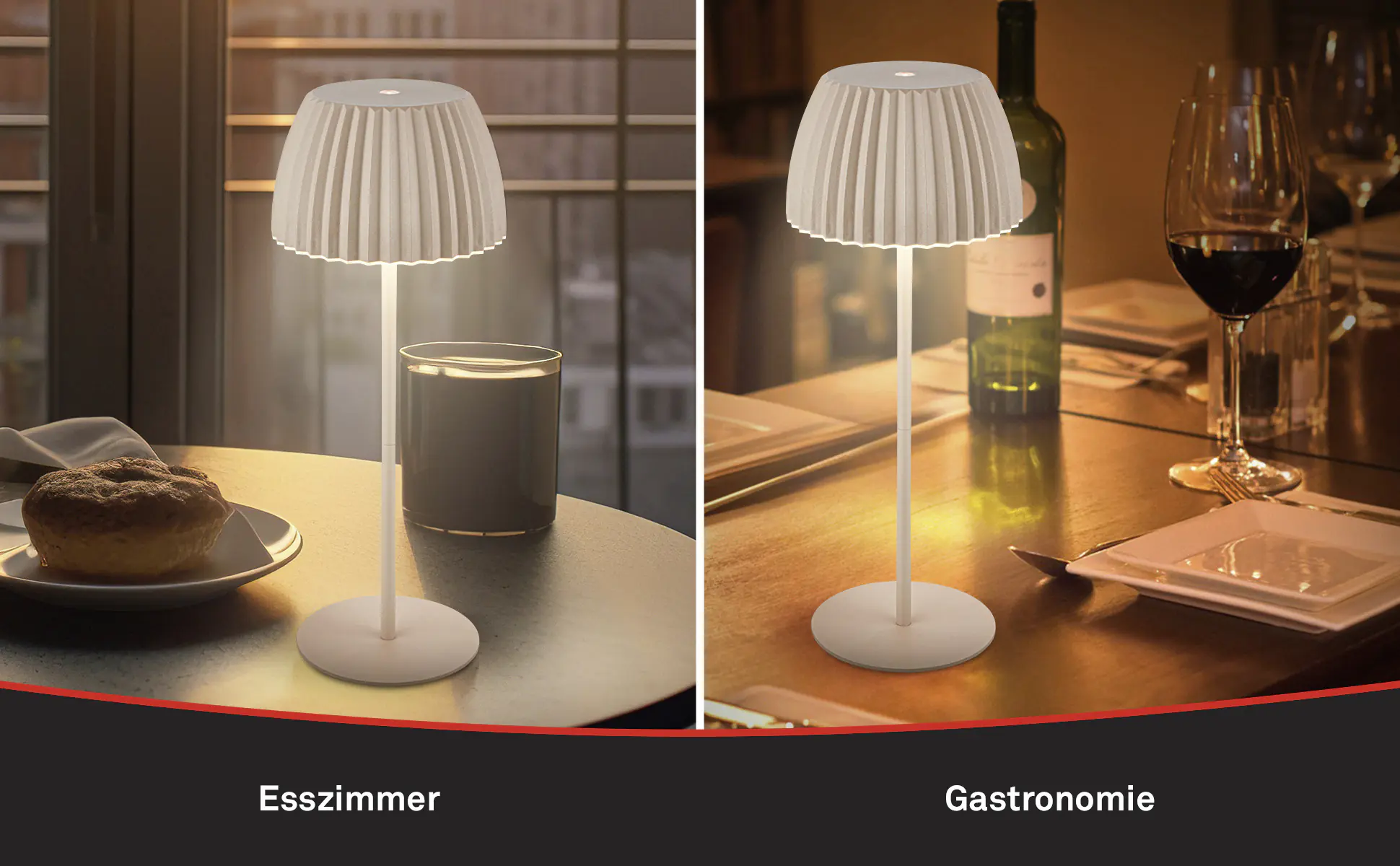 Briloner LED-Tischleuchte Riffle mit Akku beige dimmbar