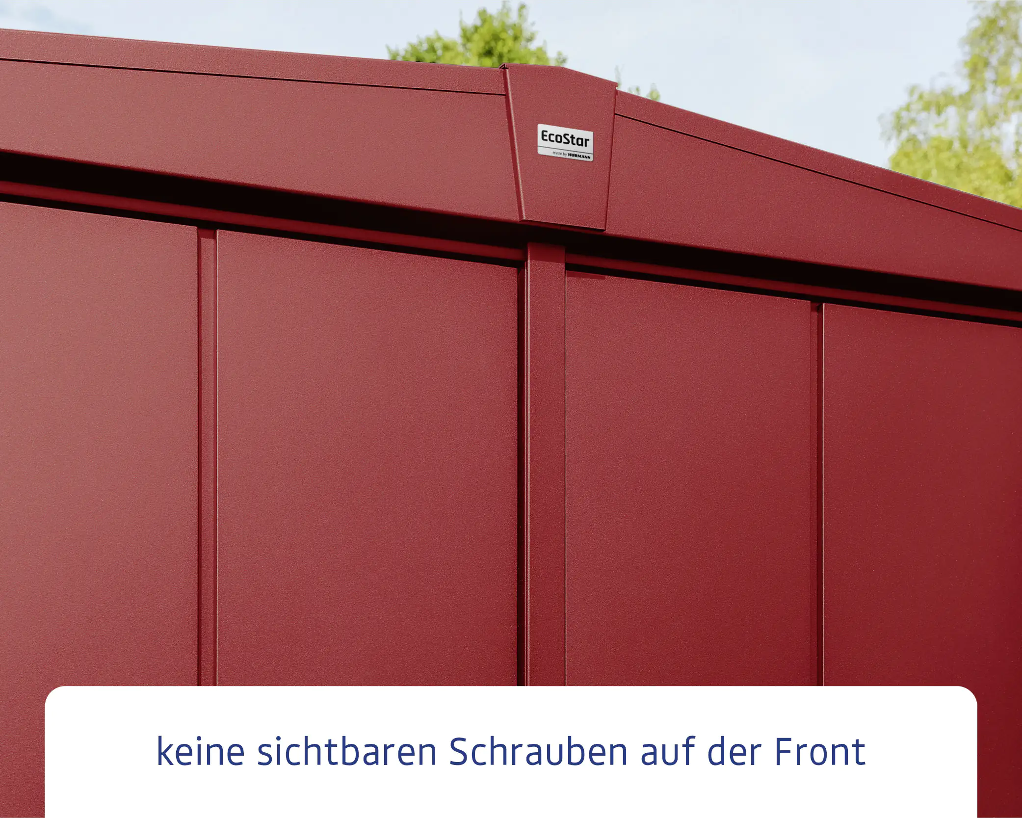 EcoStar Gerätehaus Elegant-S Typ 3 323,6 x 247,7 x 219,4 cm purpurrot
