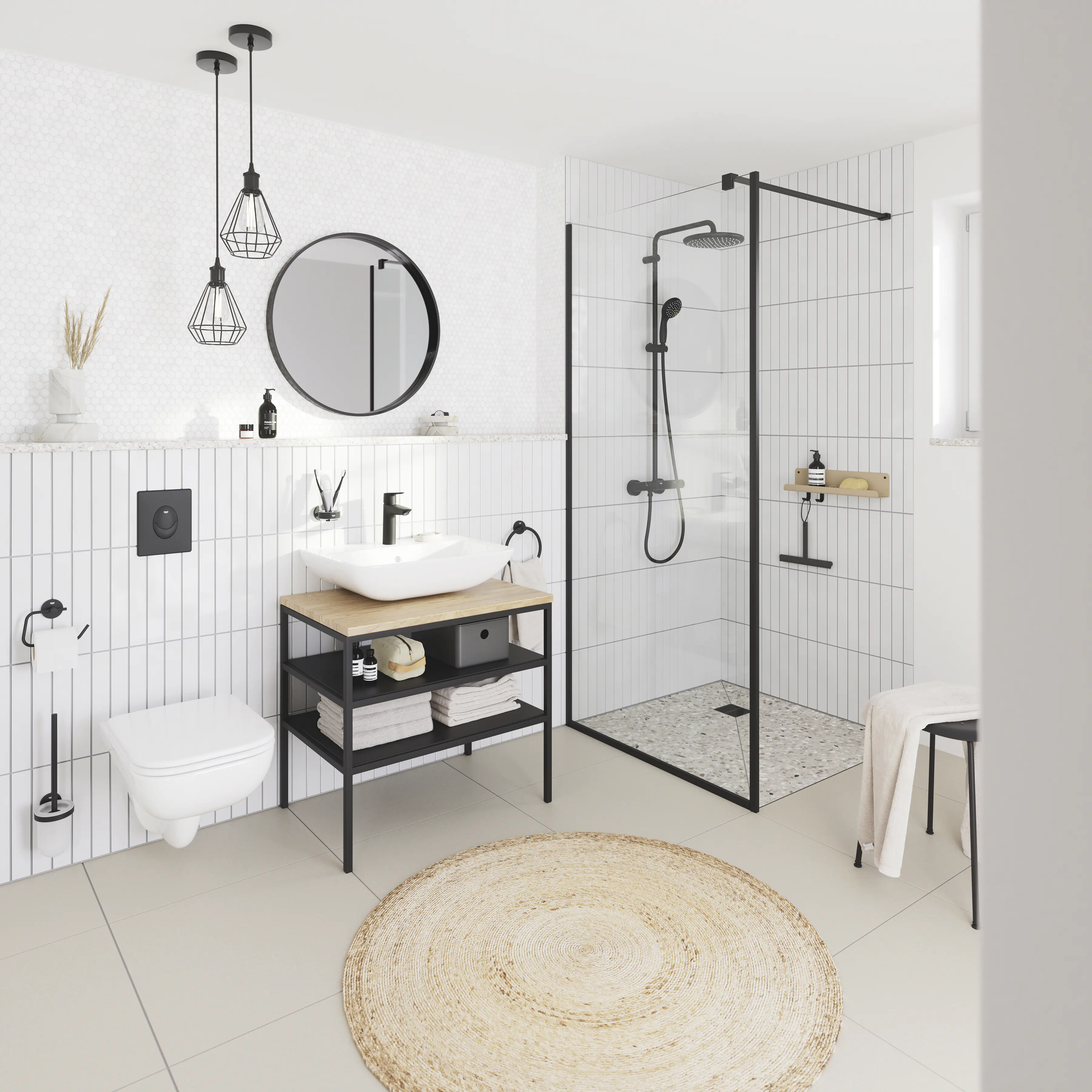 Grohe Start WC-Papierhalter matt black klebbar 