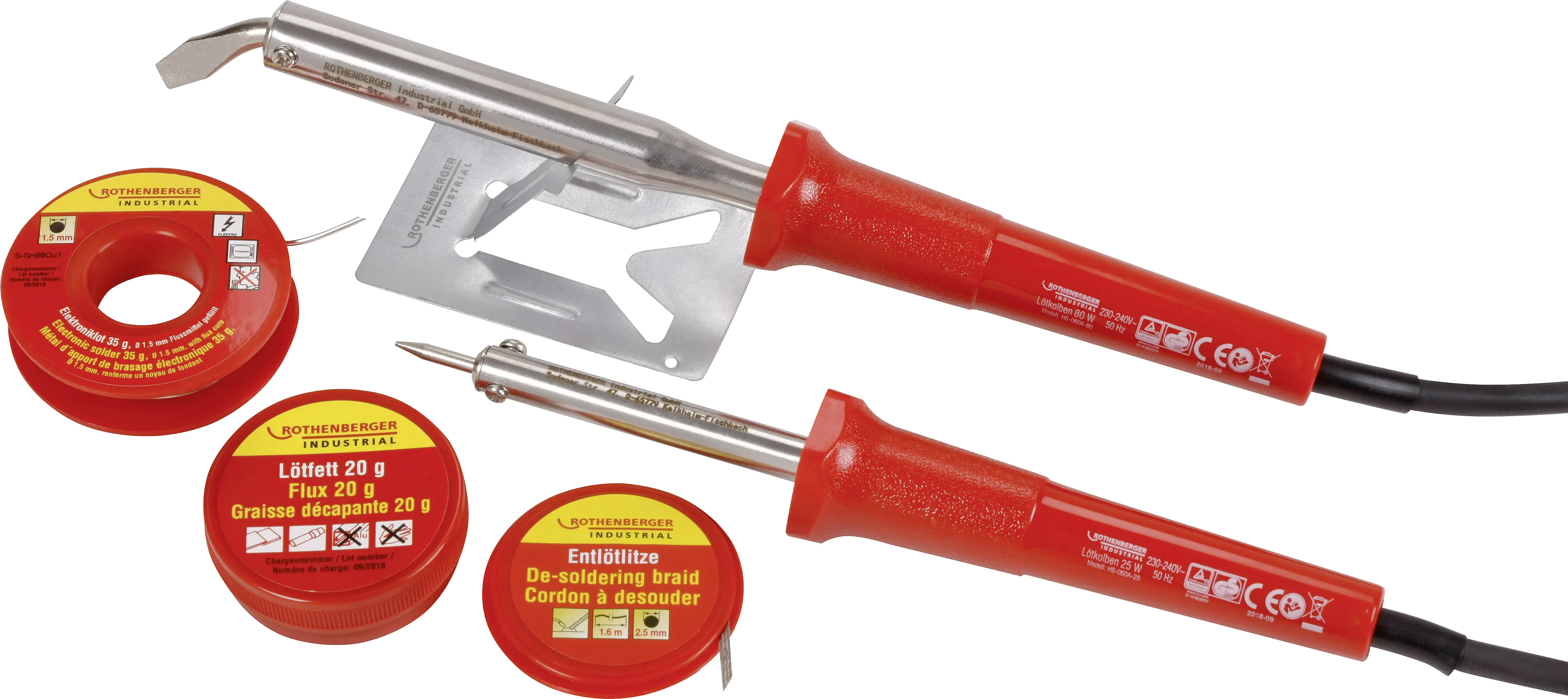 Rothenberger Lötkolben-Set Profi 25 W/80 W 5-teilig