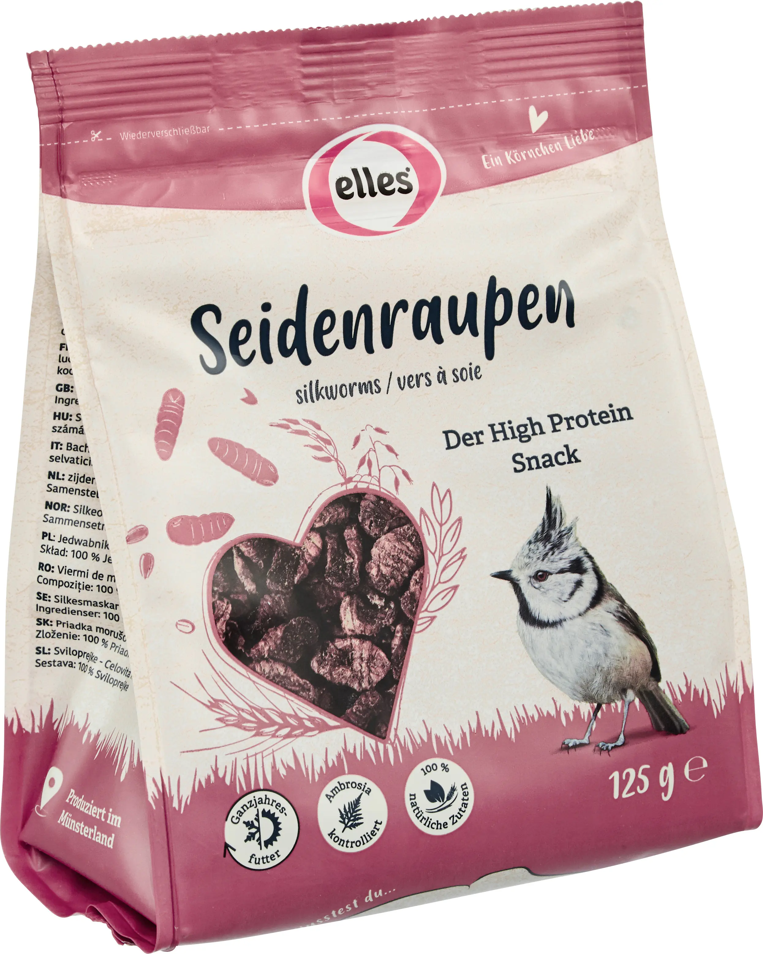 Elles Wildvogelfutter Seidenraupen 125 g