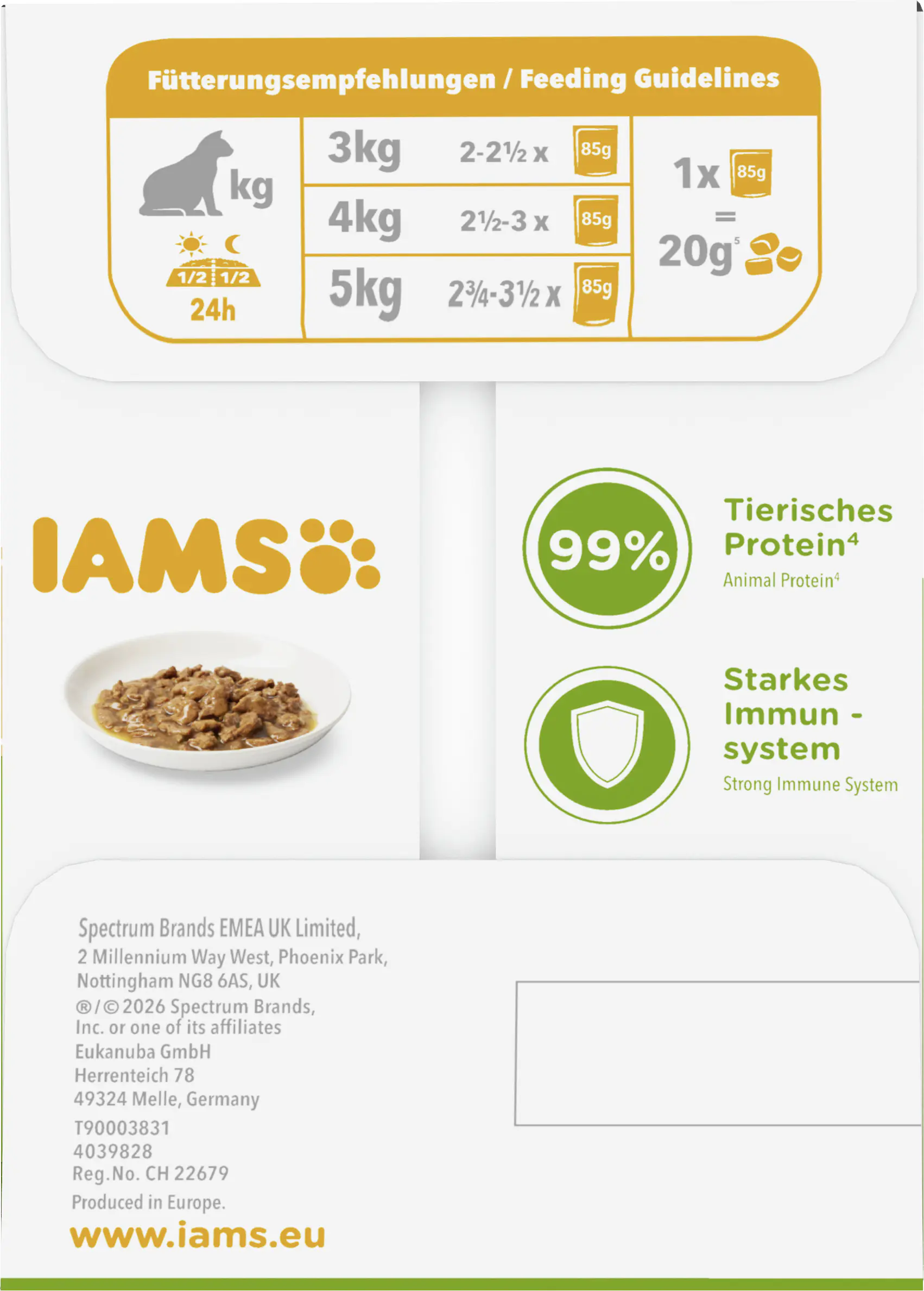 Iams Advanced Nutrition Katzennassfutter Adult 8 x 85 g Land Kollektion in Sauce