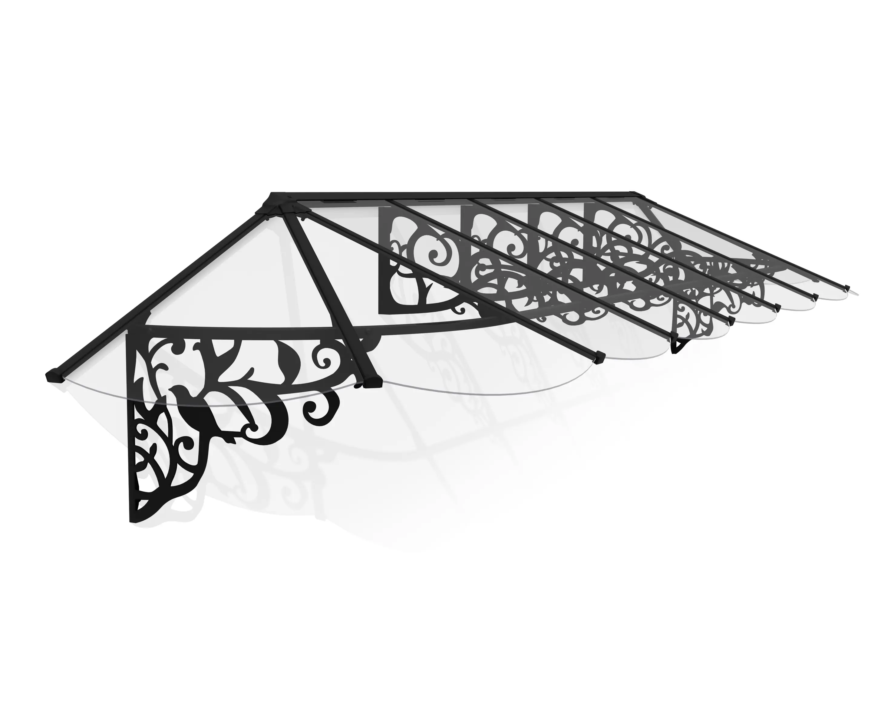 Canopia Vordach Lily 4100 Schwarz Alu 421 x 88 cm