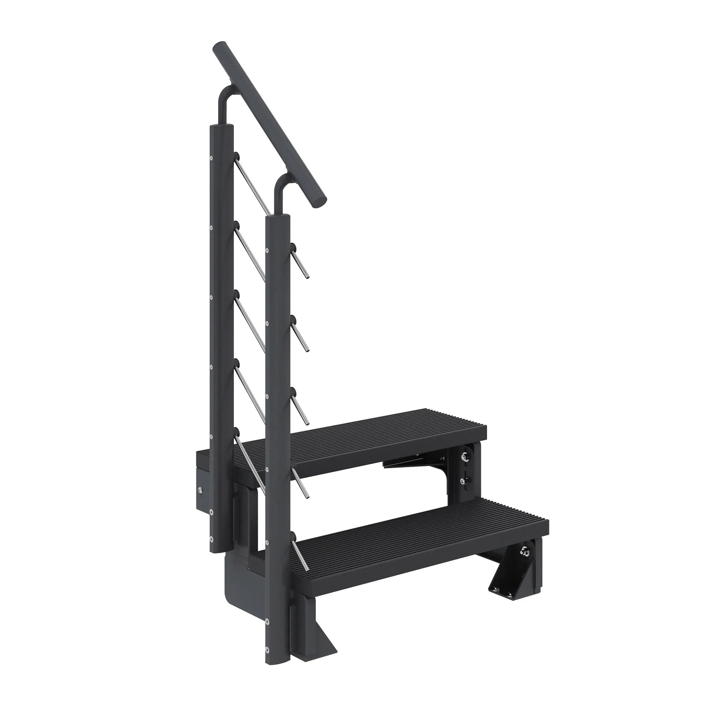 Dolle Außentreppe Trimax Gardentop 2 Stufen 80 cm inkl. einseitigem Geländer anthrazit