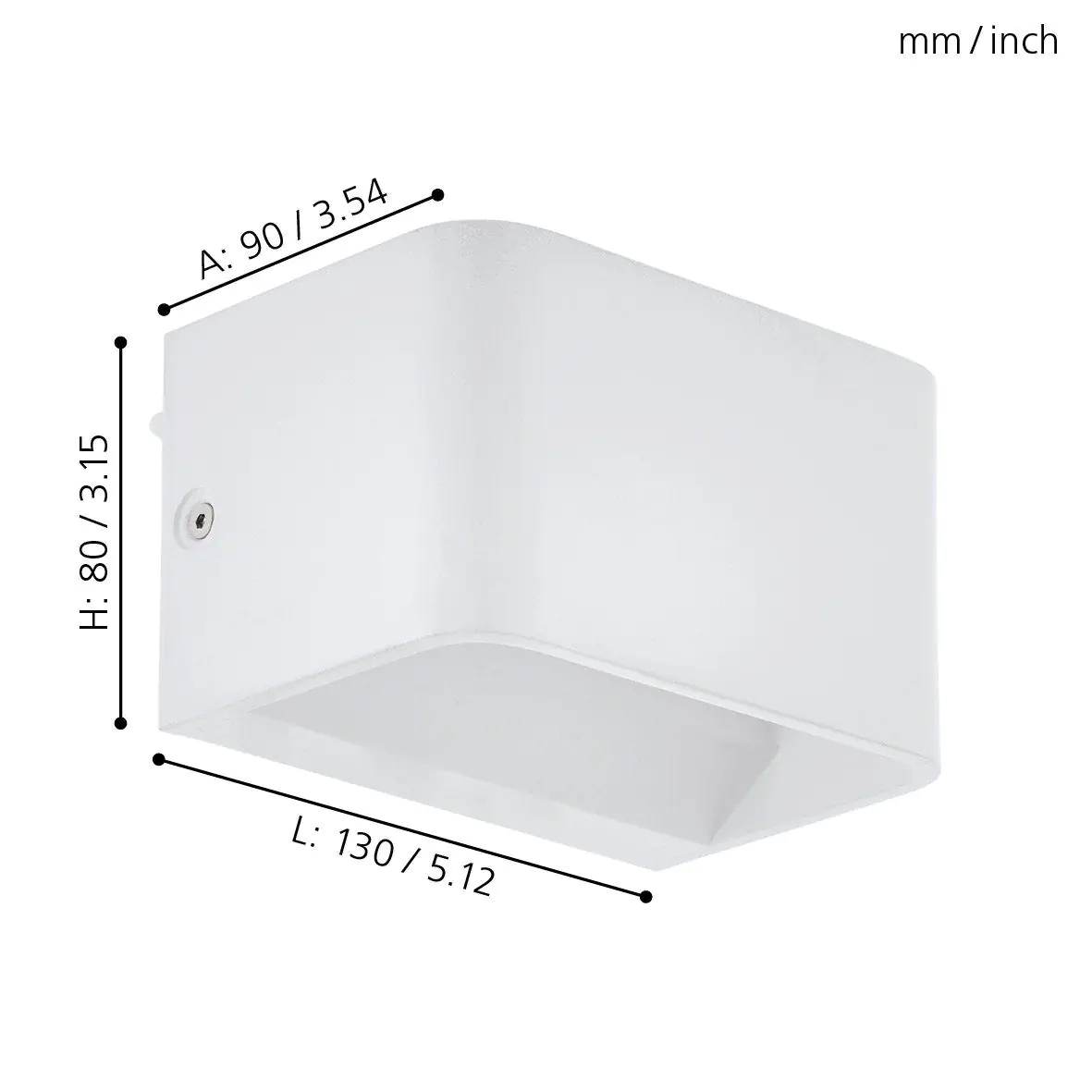 Eglo LED Wandleuchte Sania 4 weiß 13 x 8 cm Up & Down warmweiß
