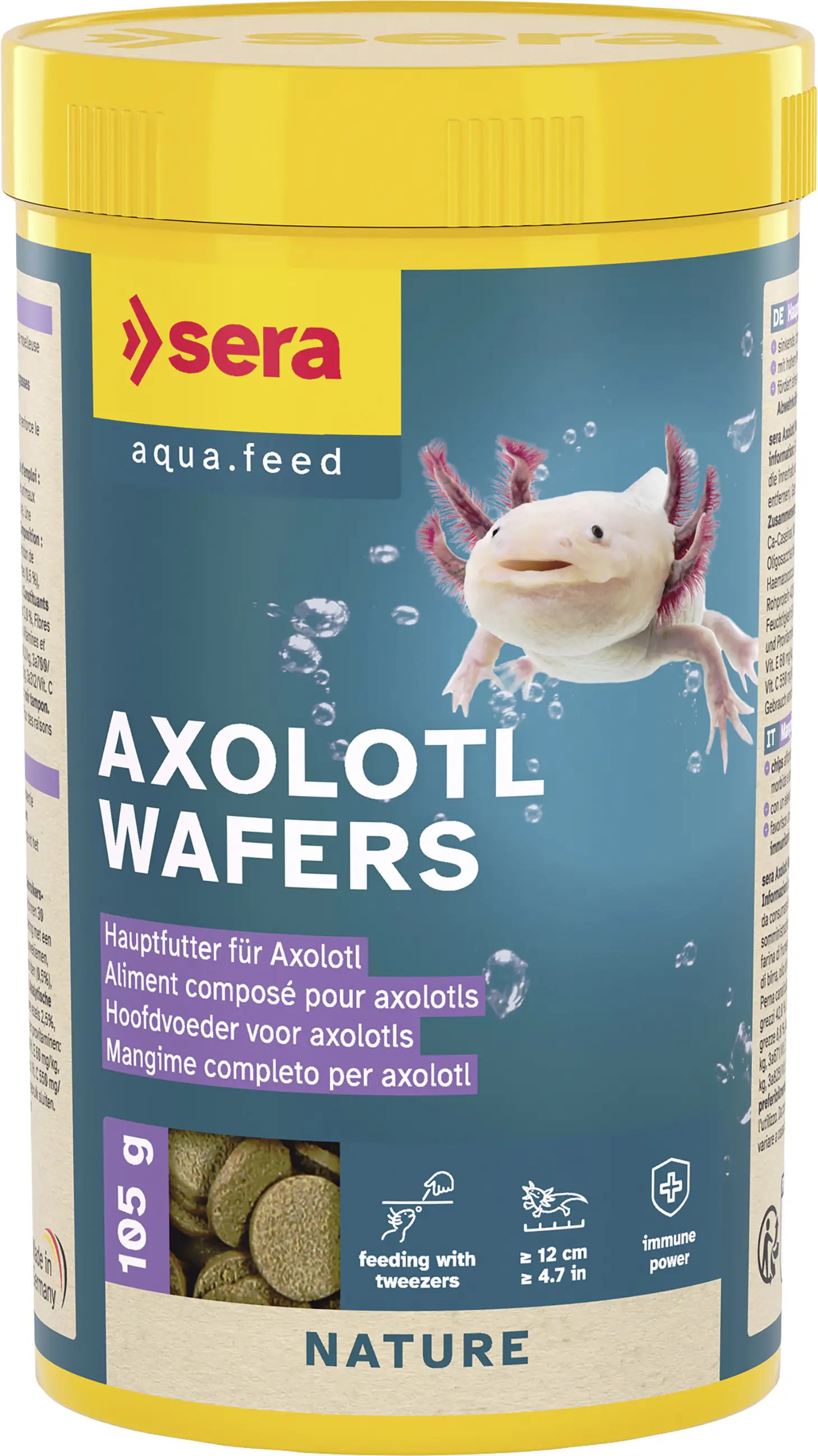 Sera Futter für Axolotl Wafer 250 ml