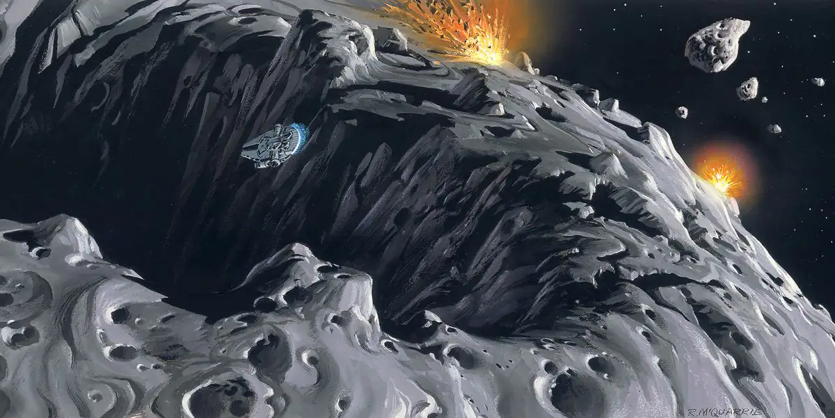 Komar Vlies Fototapete Star Wars Classic Asteroid 500 x 250 cm 