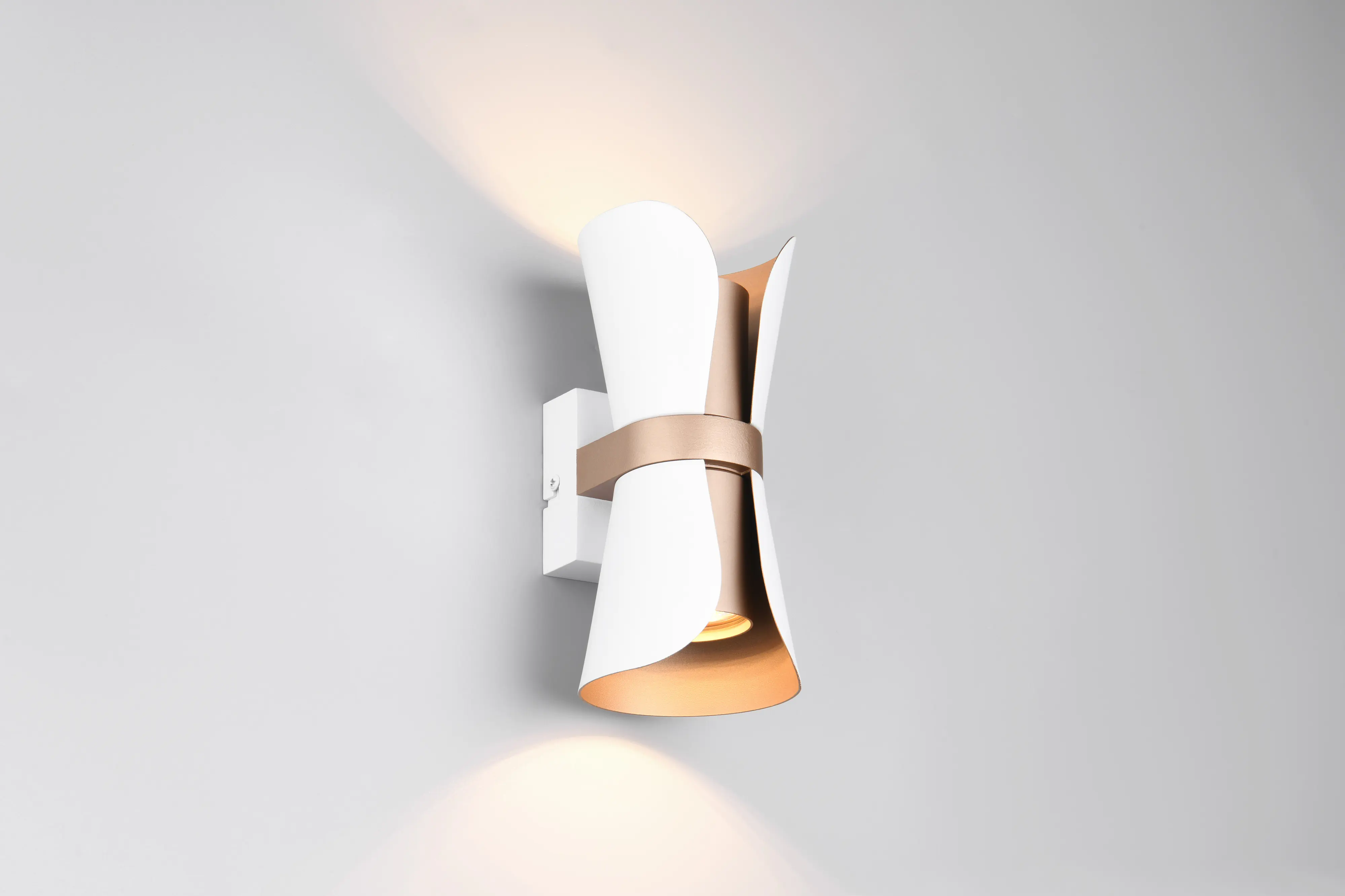 Trio Leuchten LED Wandleuchte Coat GU10 weiß gold Metall