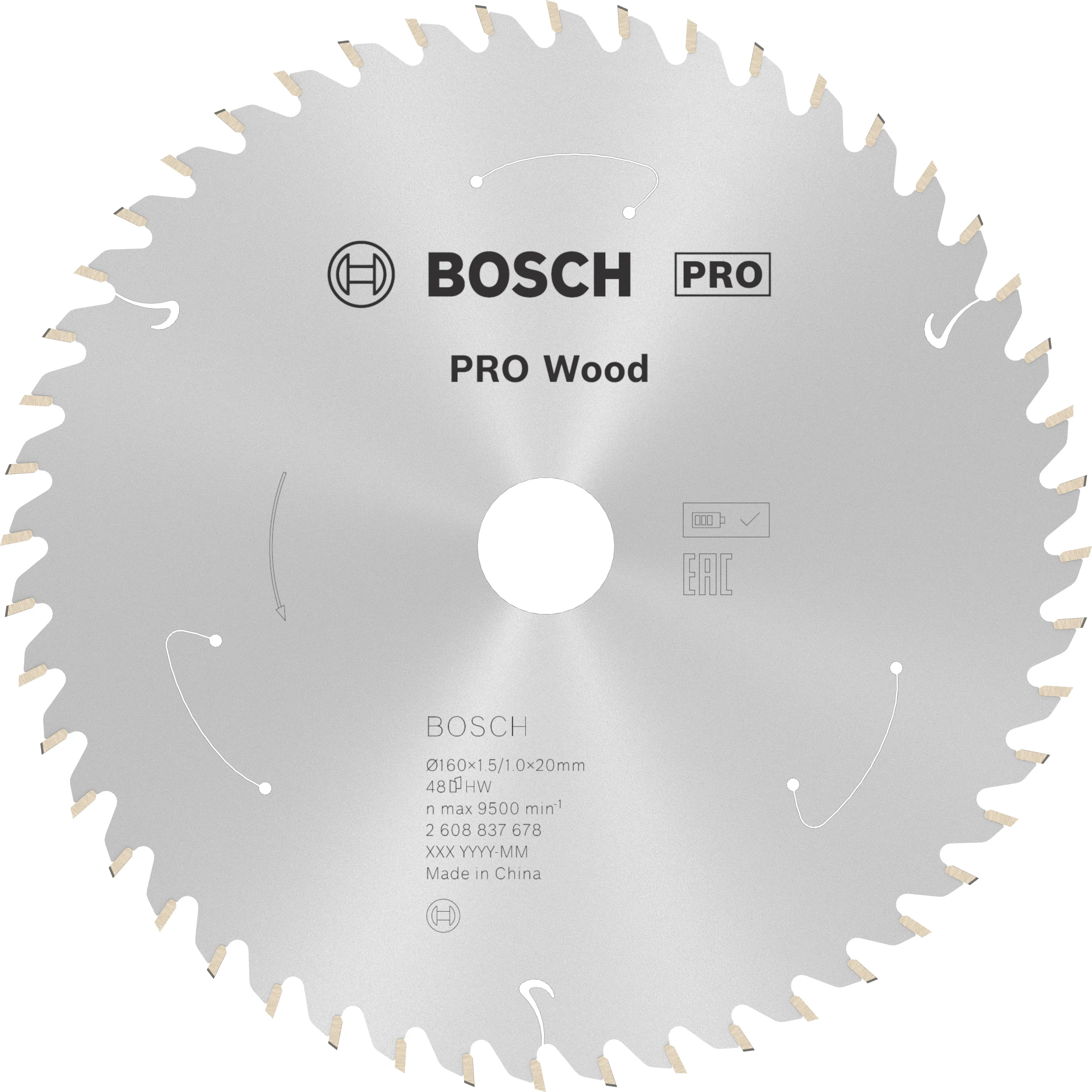 Bosch PRO Wood cordless Kreissägeblatt 160 x 1,5 x 20 mm T48