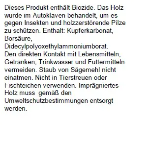 Sichtschutzzaun Rügen 120 x 180 cm, gerade, kesseldruckimprägniert