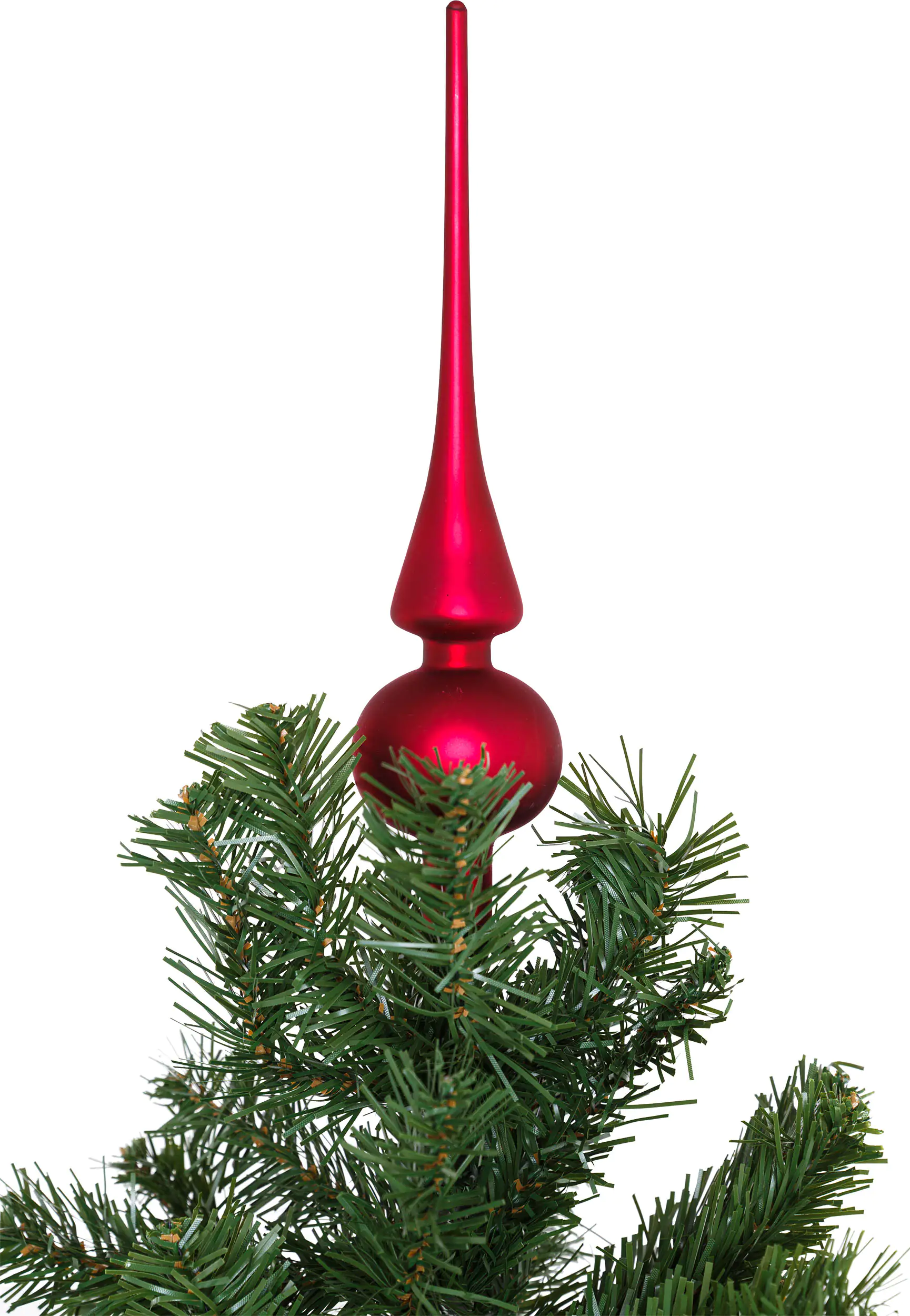 TrendLine Christbaumspitze aus Glas 26 cm ochsenblut mattiert