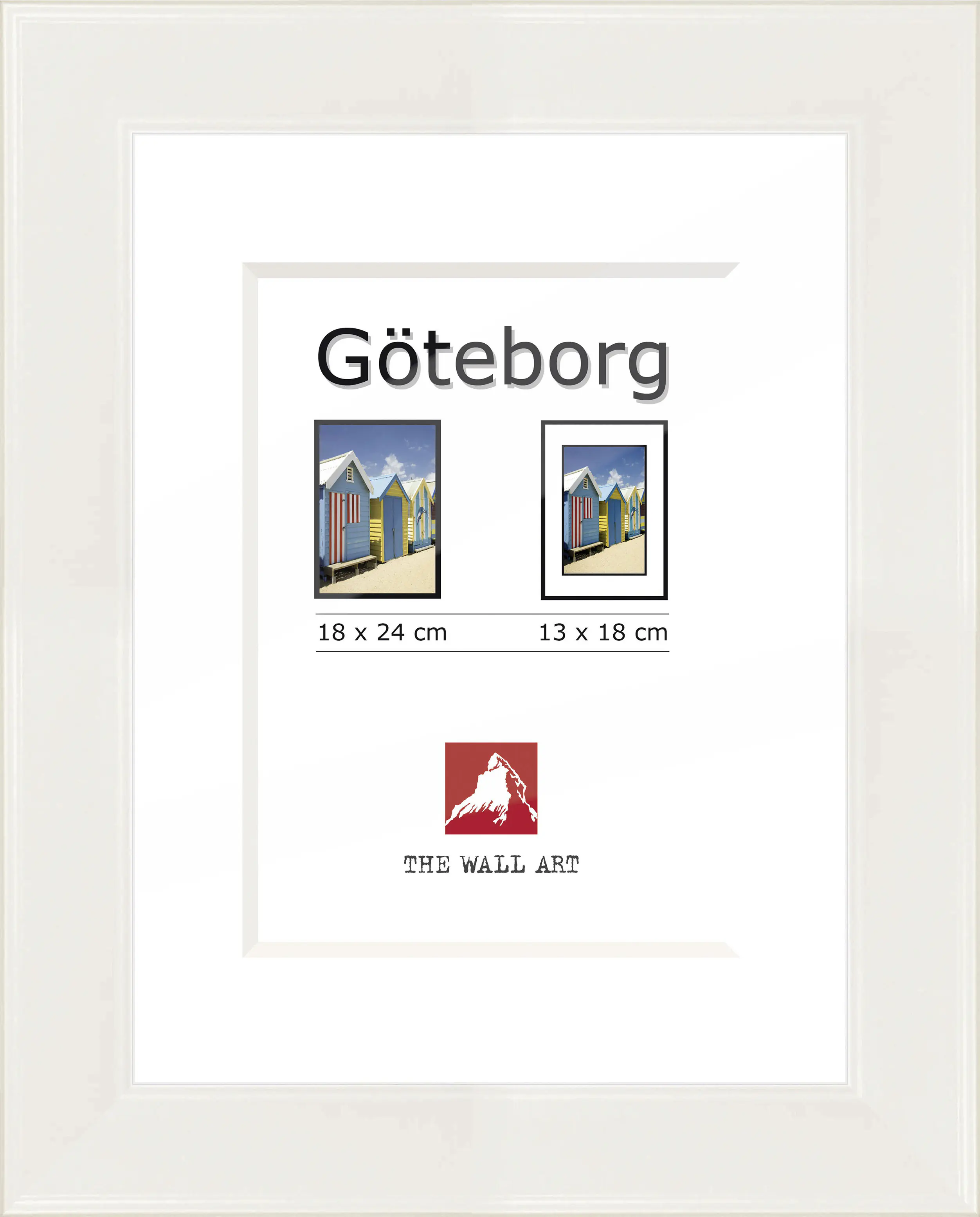Holz Bilderrahmen Göteborg weiß, 18 x 24 cm