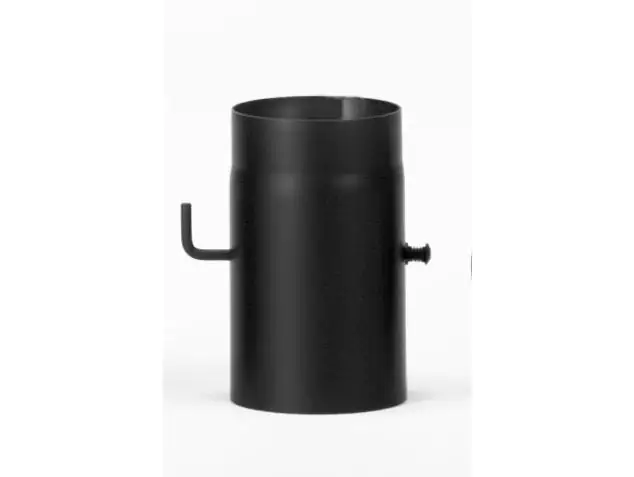 Firefix Ofenrohr Ø 120 mm, 25 cm, mit Drosselklappe, schwarz