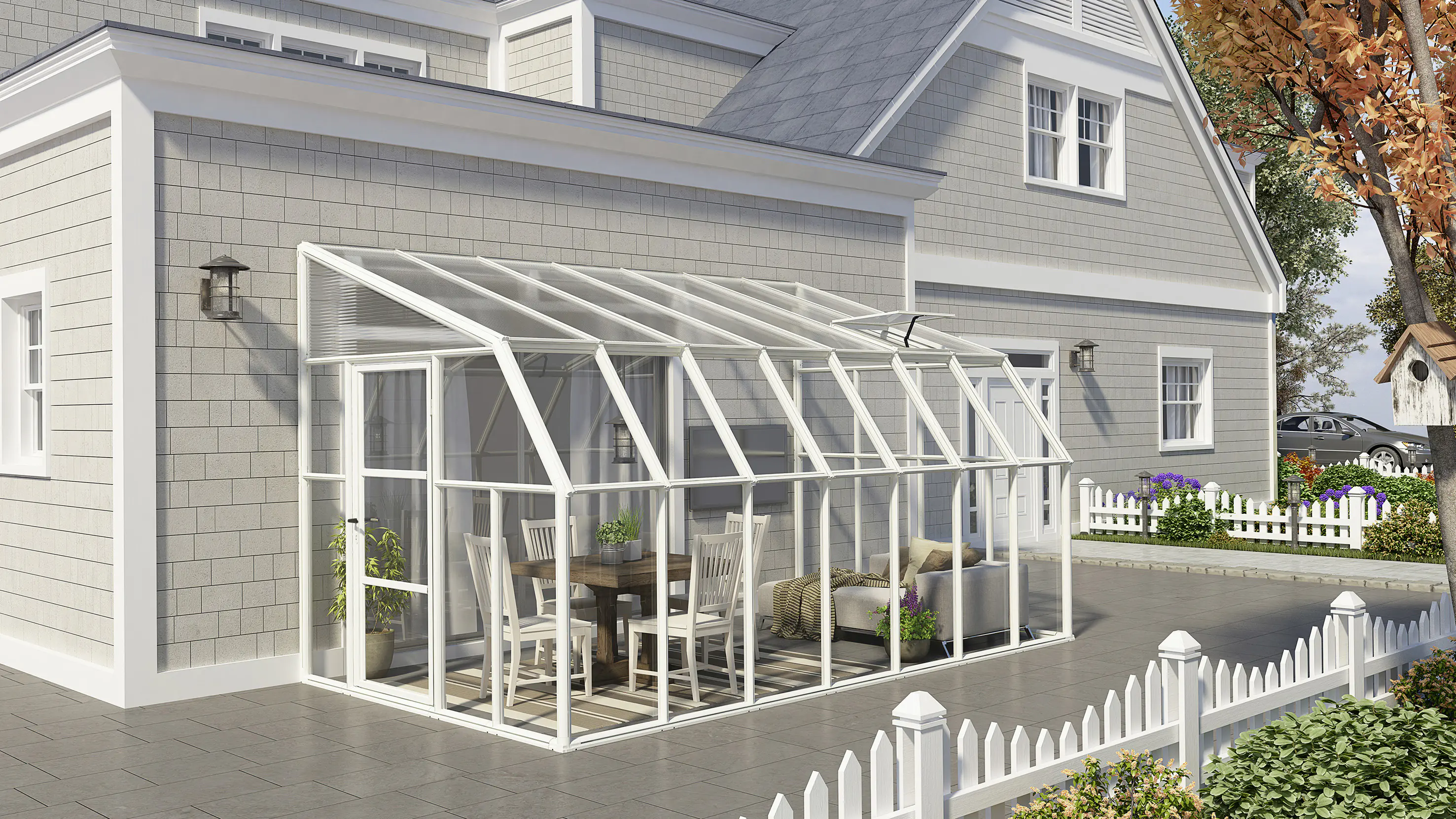 Canopia Gewächshaus Sun Room PVC weiß 446 x 257 cm