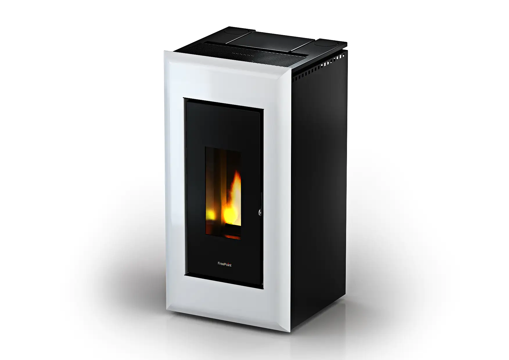 FreePoint Pelletofen VEGA Stahl10,5 kWschwarz-weiß
