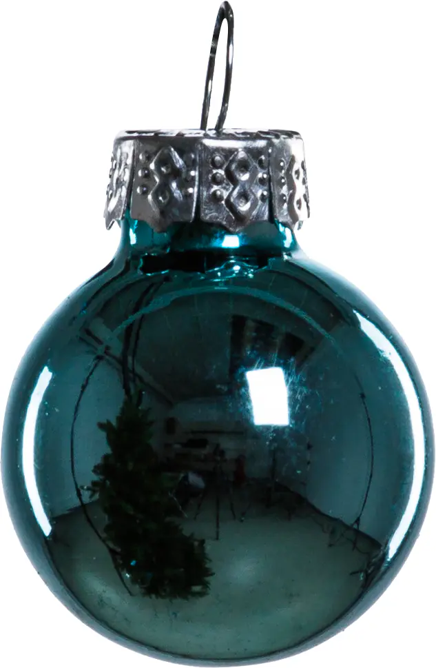 TrendLine Mini-Christbaumkugeln aus Glas Ø 2,5 cm gold-blau 100 Stück