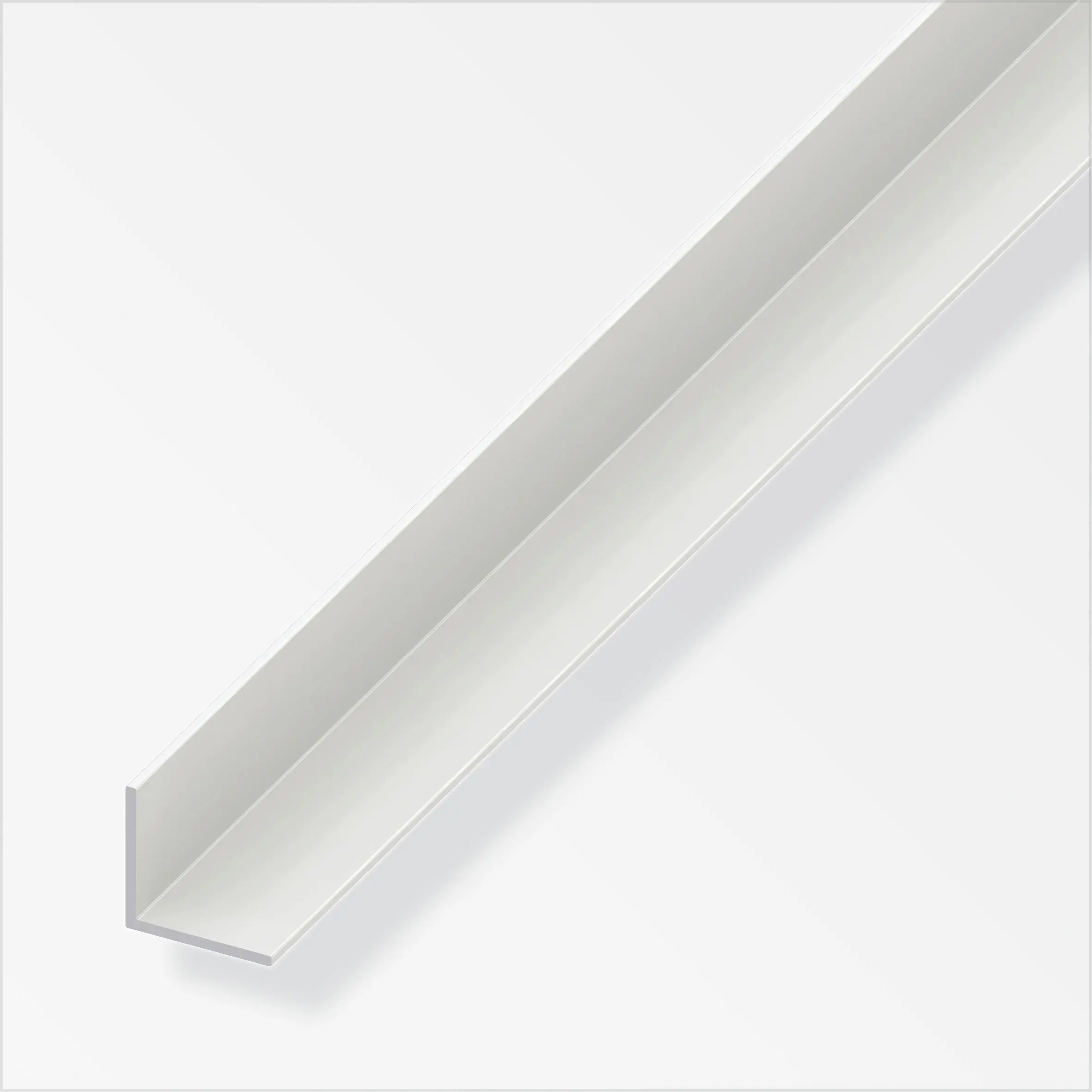 alfer Winkel 1 m, 10 x 10 mm PVC (Kunststoff) glatt weiss