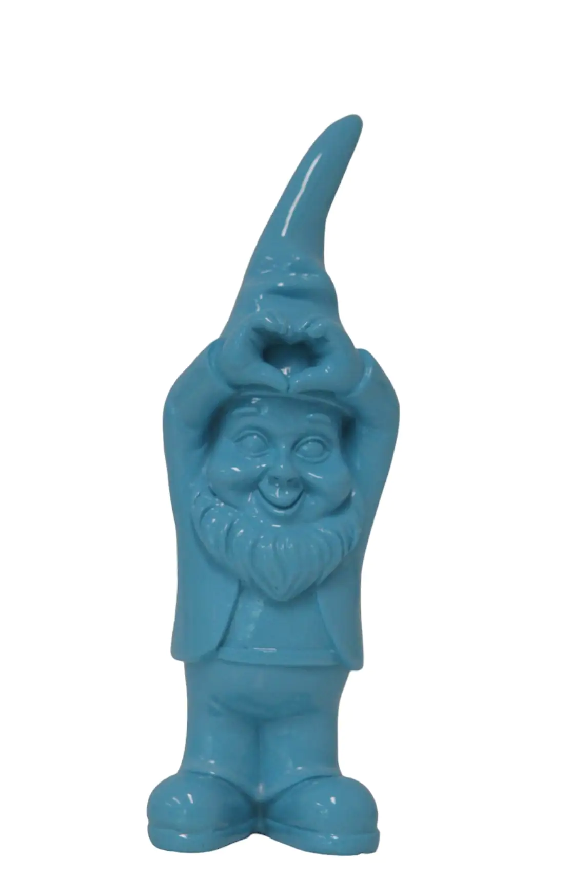 Figur Zwerg Herz oben 58cm, Polyresin 58 x 20 x 18 cm blau