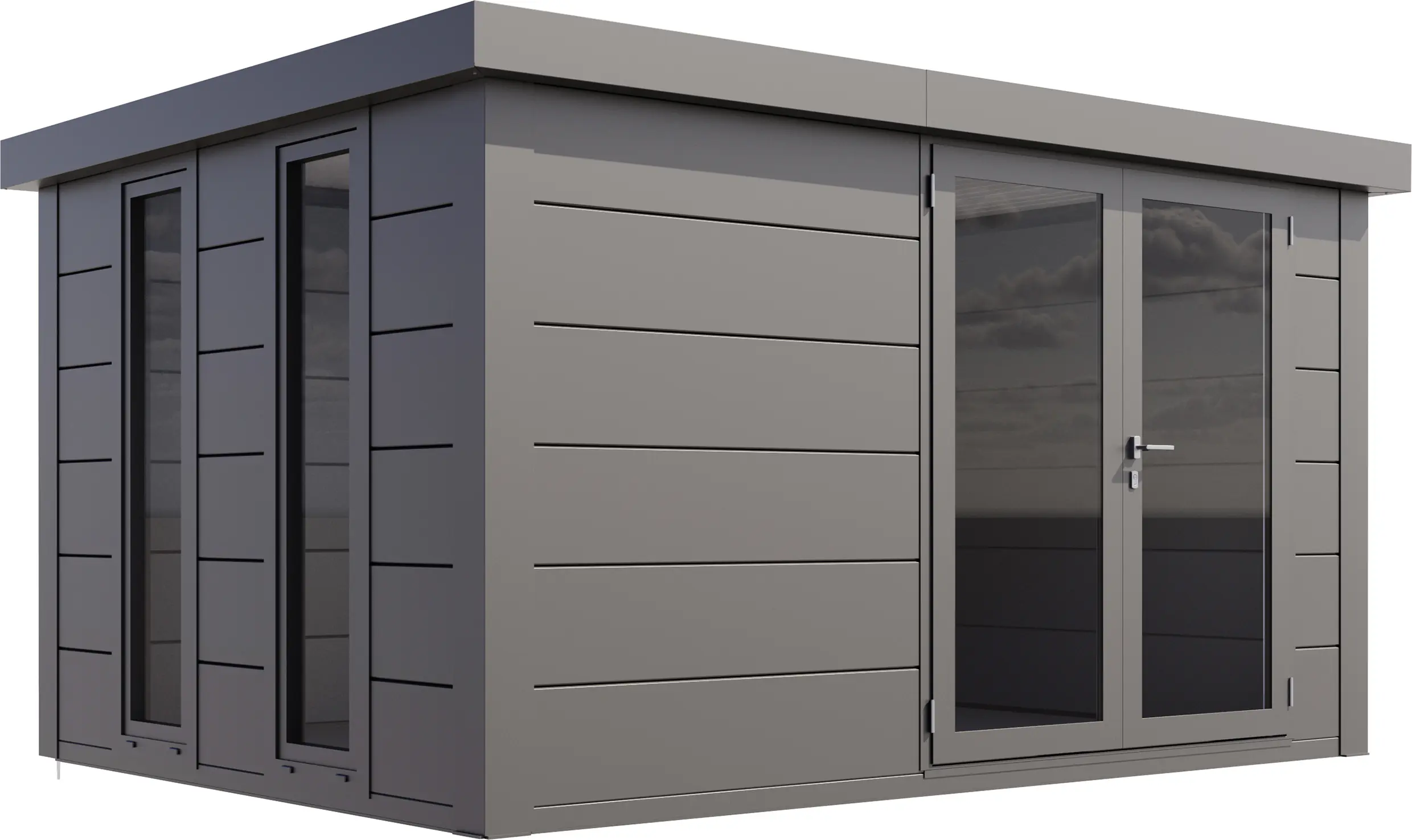 Telluria Gerätehaus Luminato 3930 granitgrau 388 x 298 cm