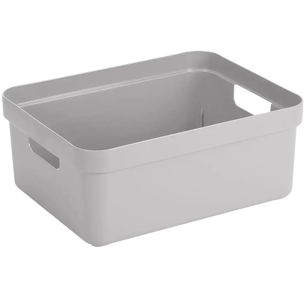 Sunware Aufbewahrungsbox Sigma Home mit Griffen 45,3 x 35,4 cm 24 L hellgrau