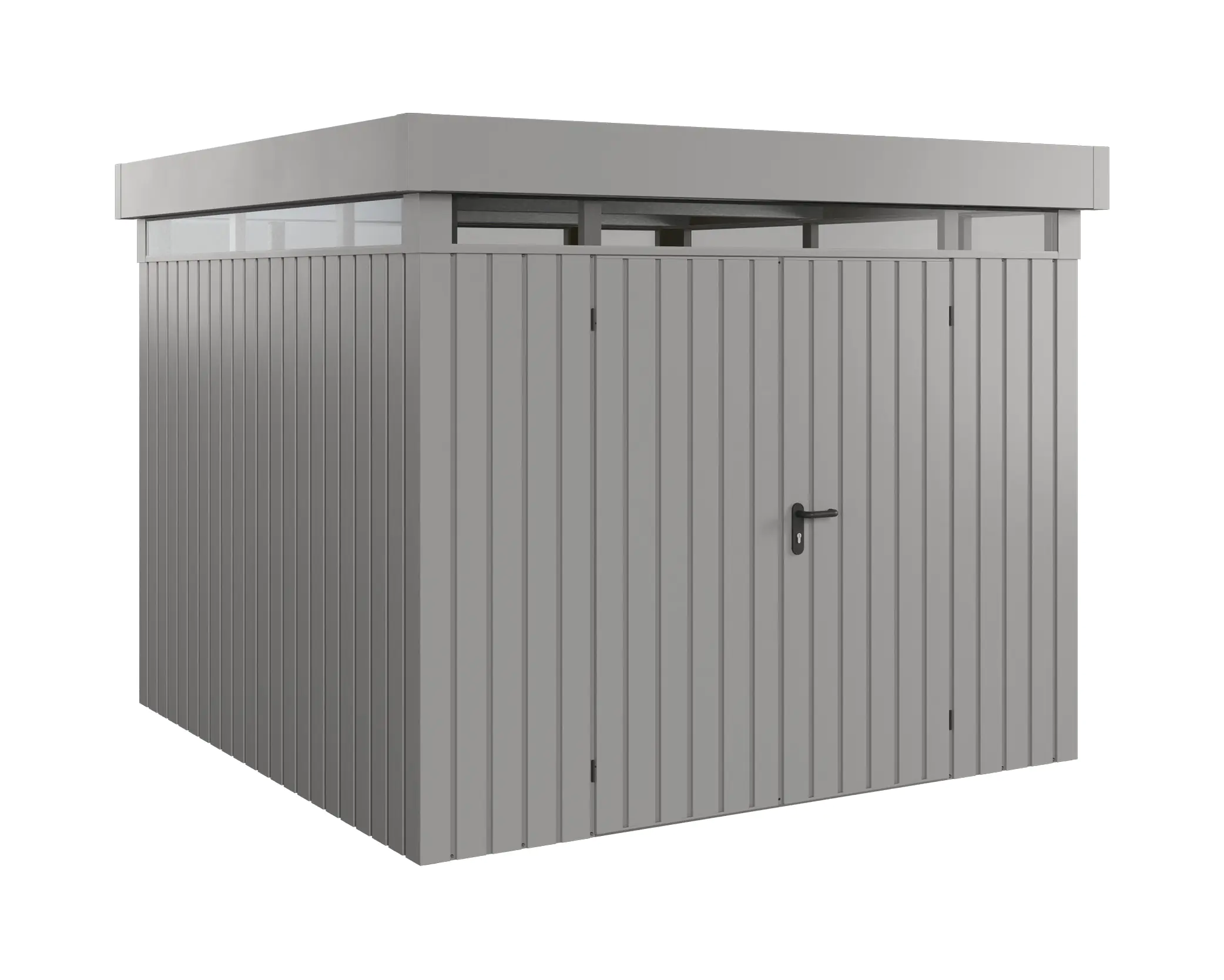 EcoStar Metallgerätehaus Euroline EFD10 LB graualuminium 262 x 262 cm 2-flg.