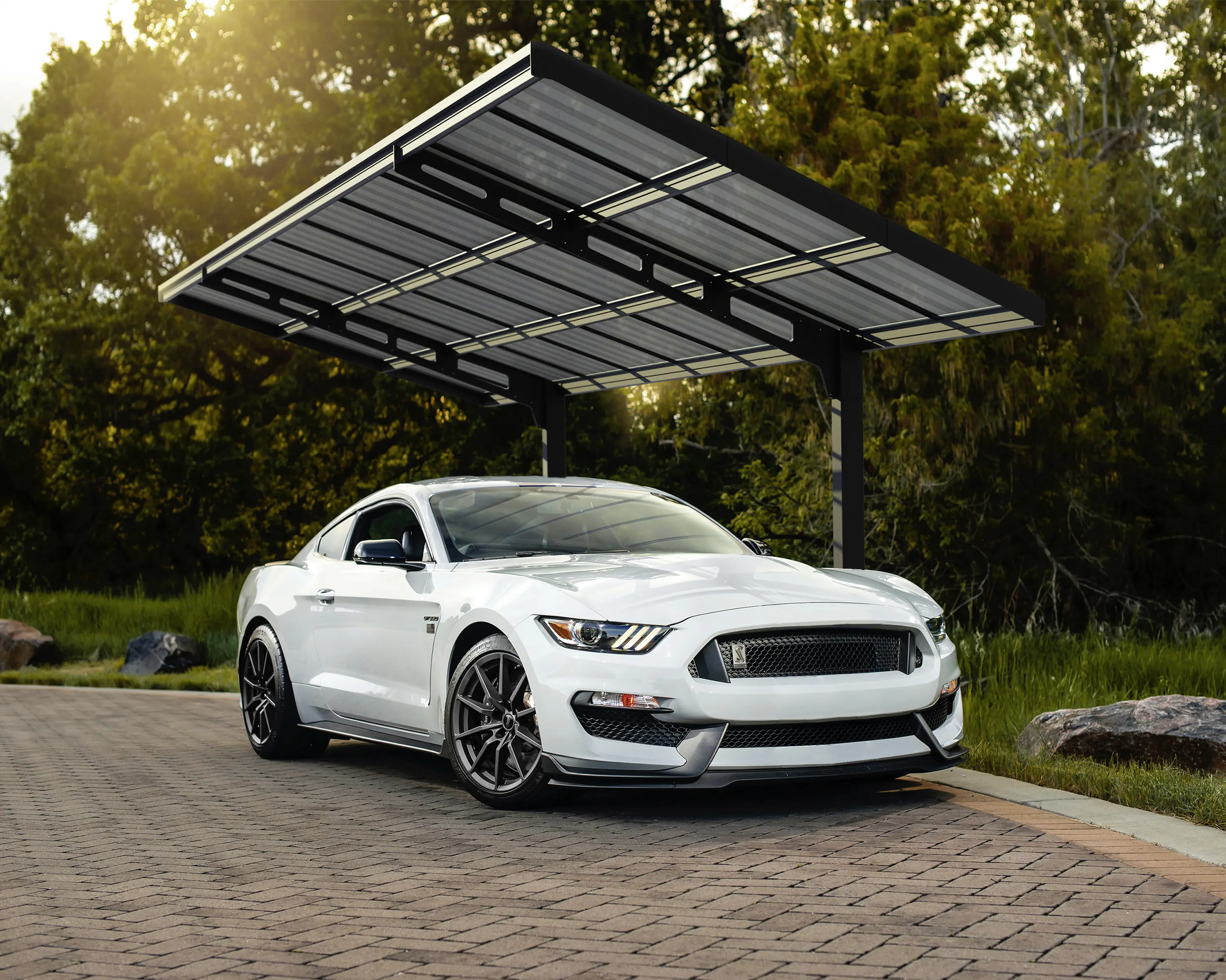 Canopia Carport Sydney Wave  Schwarz Alu 587 x 286 cm