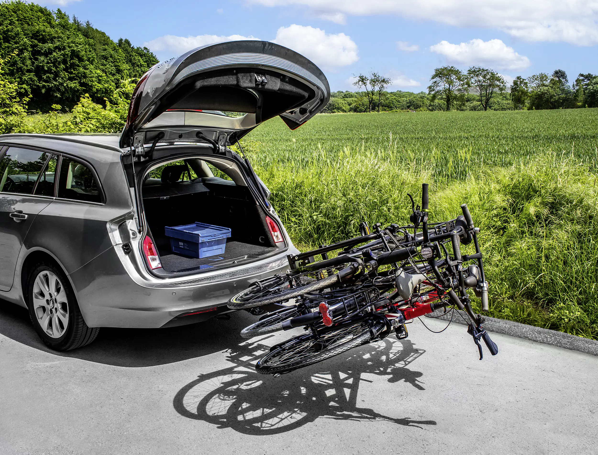 EUFAB Fahrradheckträger Amber III für 3 Fahrräder abklappbar