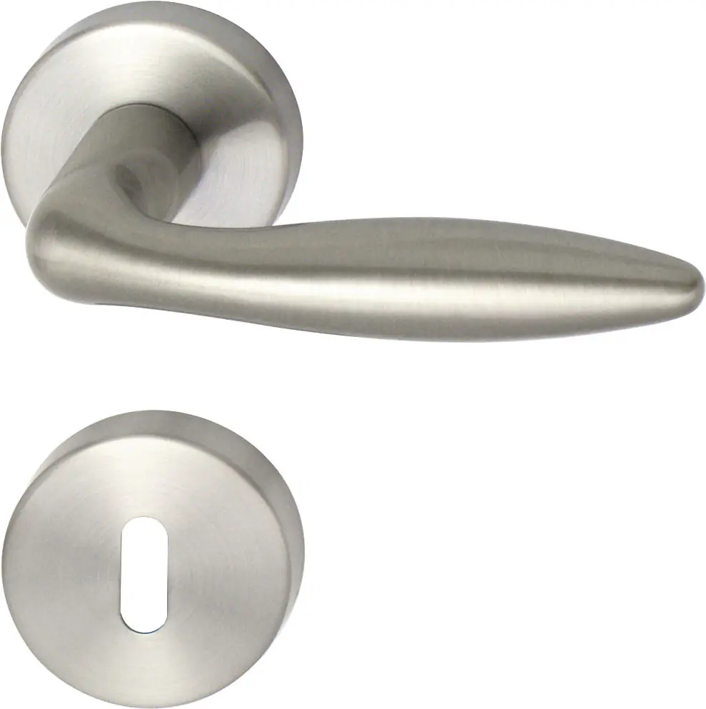 Südmetall Türgriff-Garnitur Rosette Alison BB Edelstahl satiniert silber Ø 55 mm