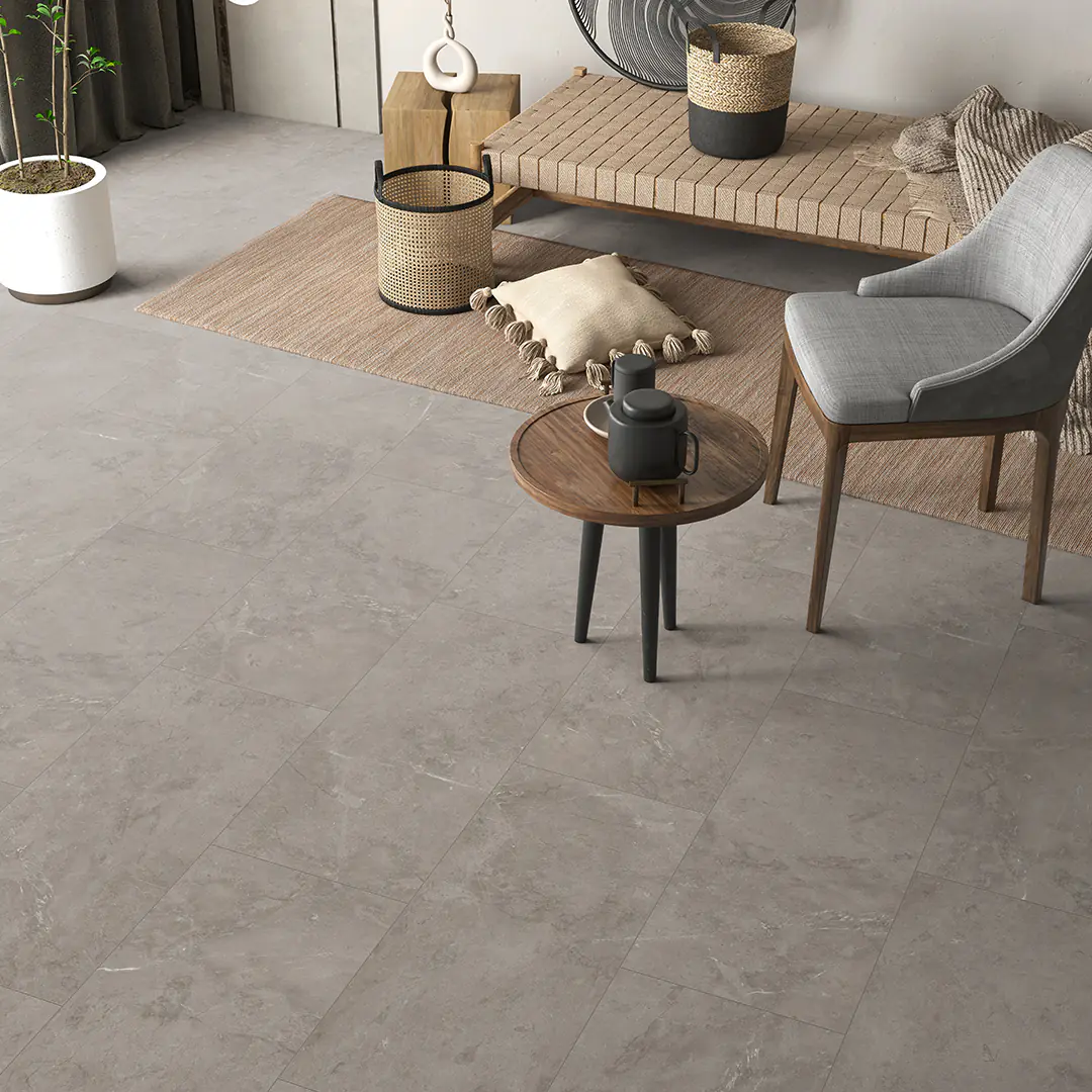 Classen Vinylboden Fliese Ceramin Floors Tera Marmor grau