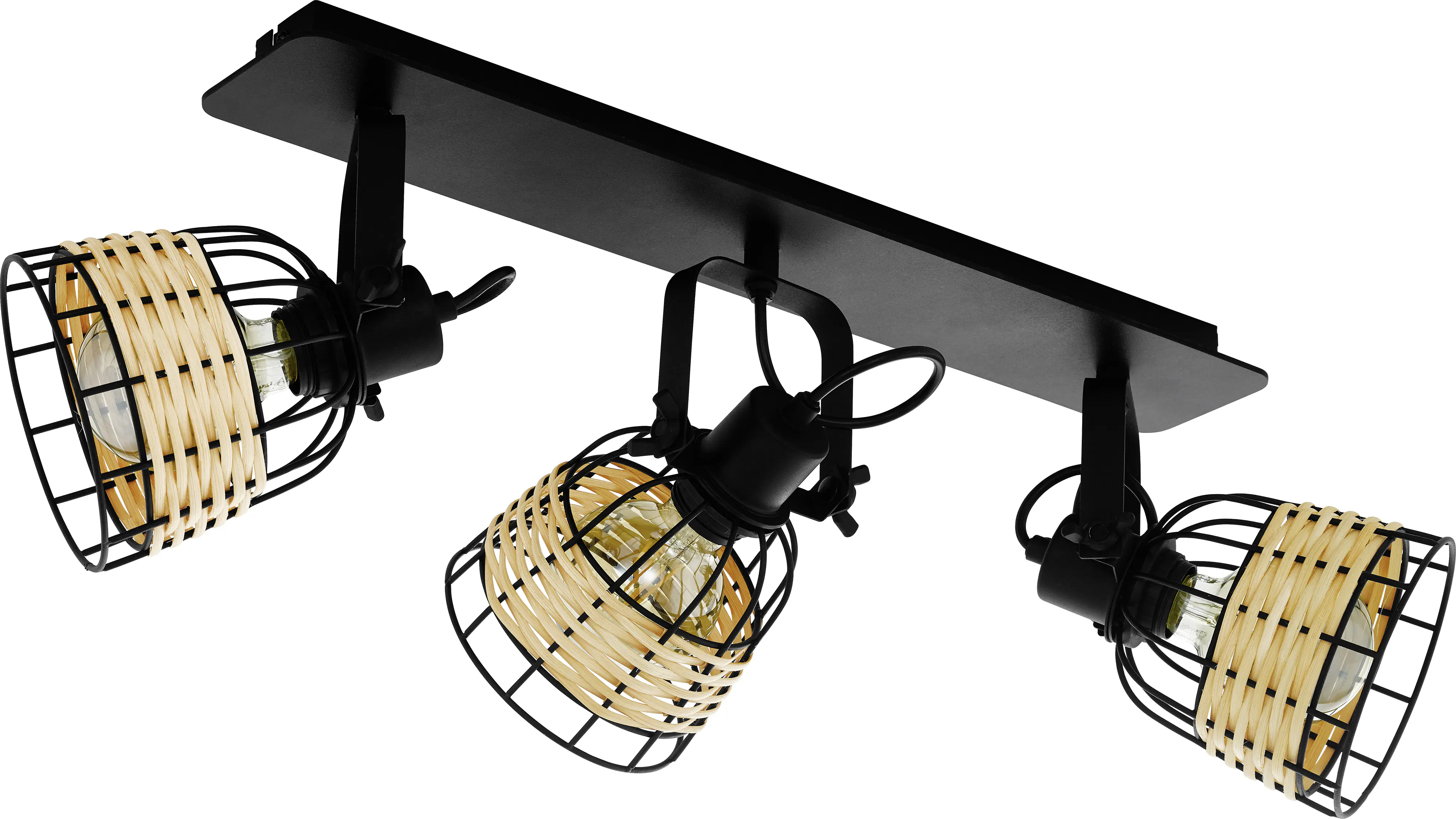 Eglo 3er Spot Anwick 1 natur 67 x 14 cm E27, max. 60 W