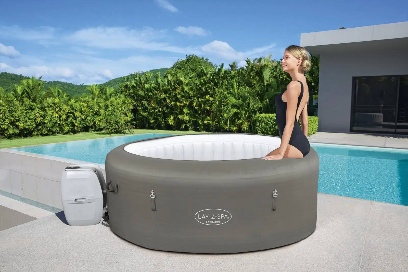 Bestway® LAY-Z-SPA® WLAN-Whirlpool Barbados AirJet 180 x 66 cm