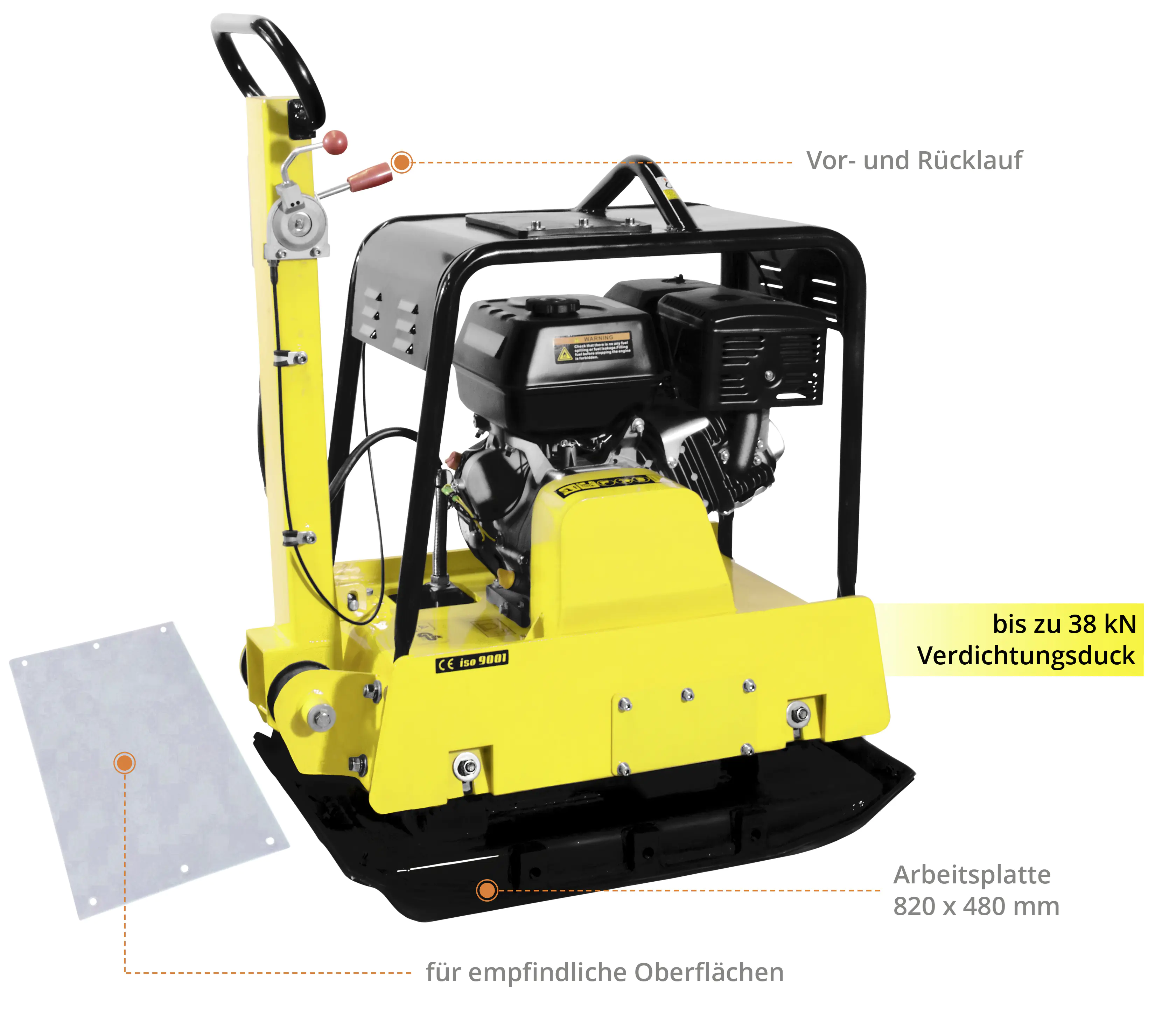 Güde Rüttelplatte GRP 260 4-Takt 9,7 KW Benzin