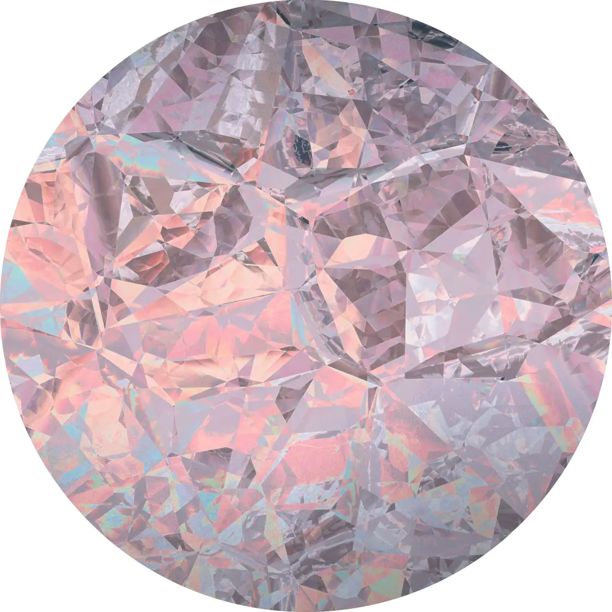 Komar Vlies Fototapete Dot Glossy Crystals Ø 125 cm, selbstklebend