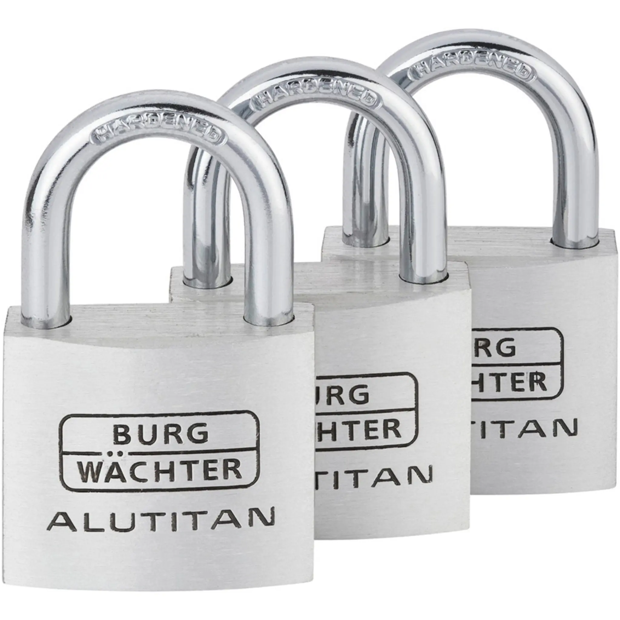 Burg Wächter Vorhängeschloss-Set Trio 770 40 SB Aluminium - 3 Stück