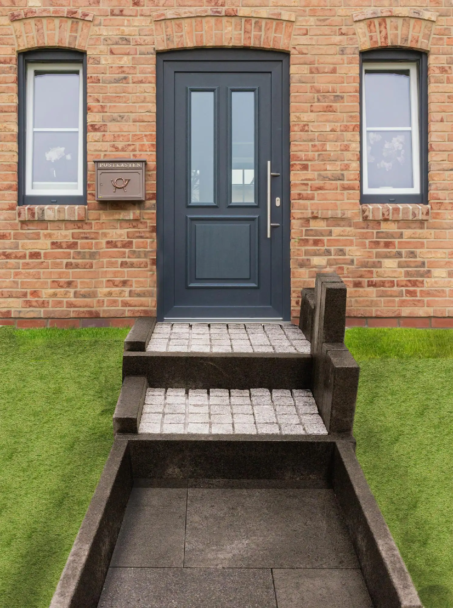 Terrassenplatte Feinsteinzeug Basalt Stone 60 x 60 x 3 cm grau
