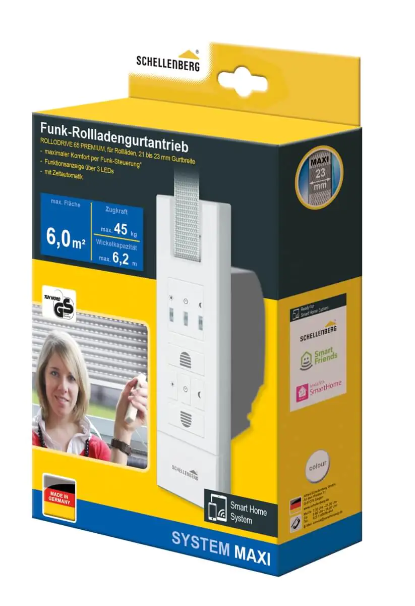 Schellenberg elektrischer Gurtwickler RolloDrive 65 Premium