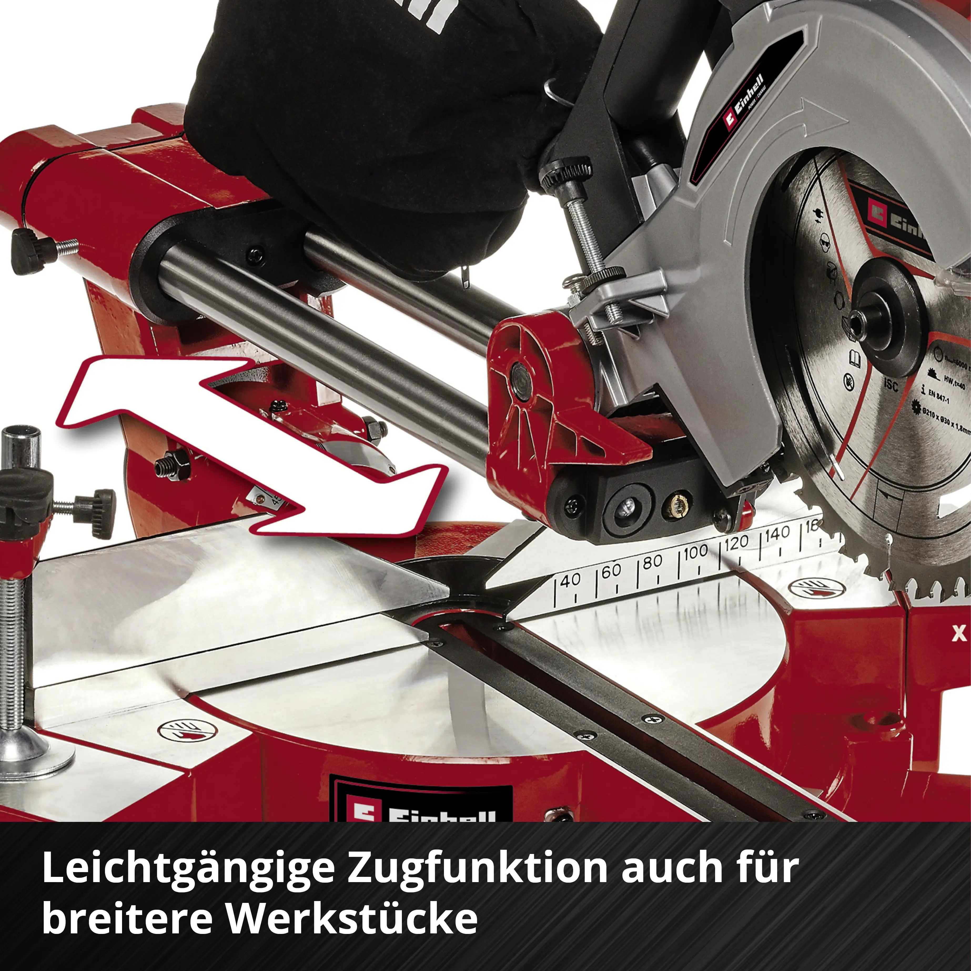 Einhell Expert Akku-Zug-Kapp-Gehrungssäge TE-SM 36/210 Li Solo 36 V