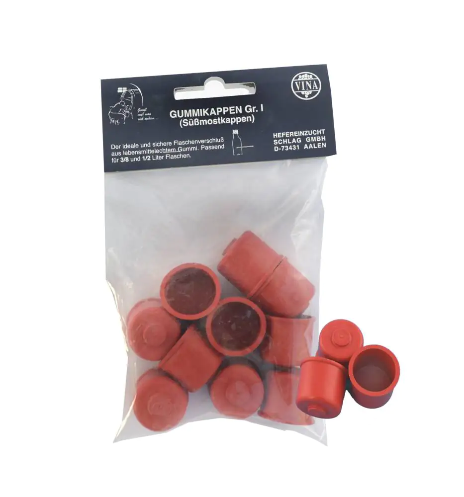 Vina Süßmostkappe Gummikappe Ø 24 mm 10 Stück