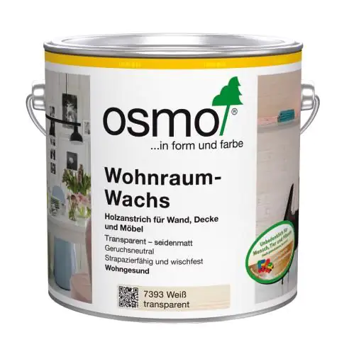 Osmo Wohnraum - Wachs 2,5 l, weiß transparent