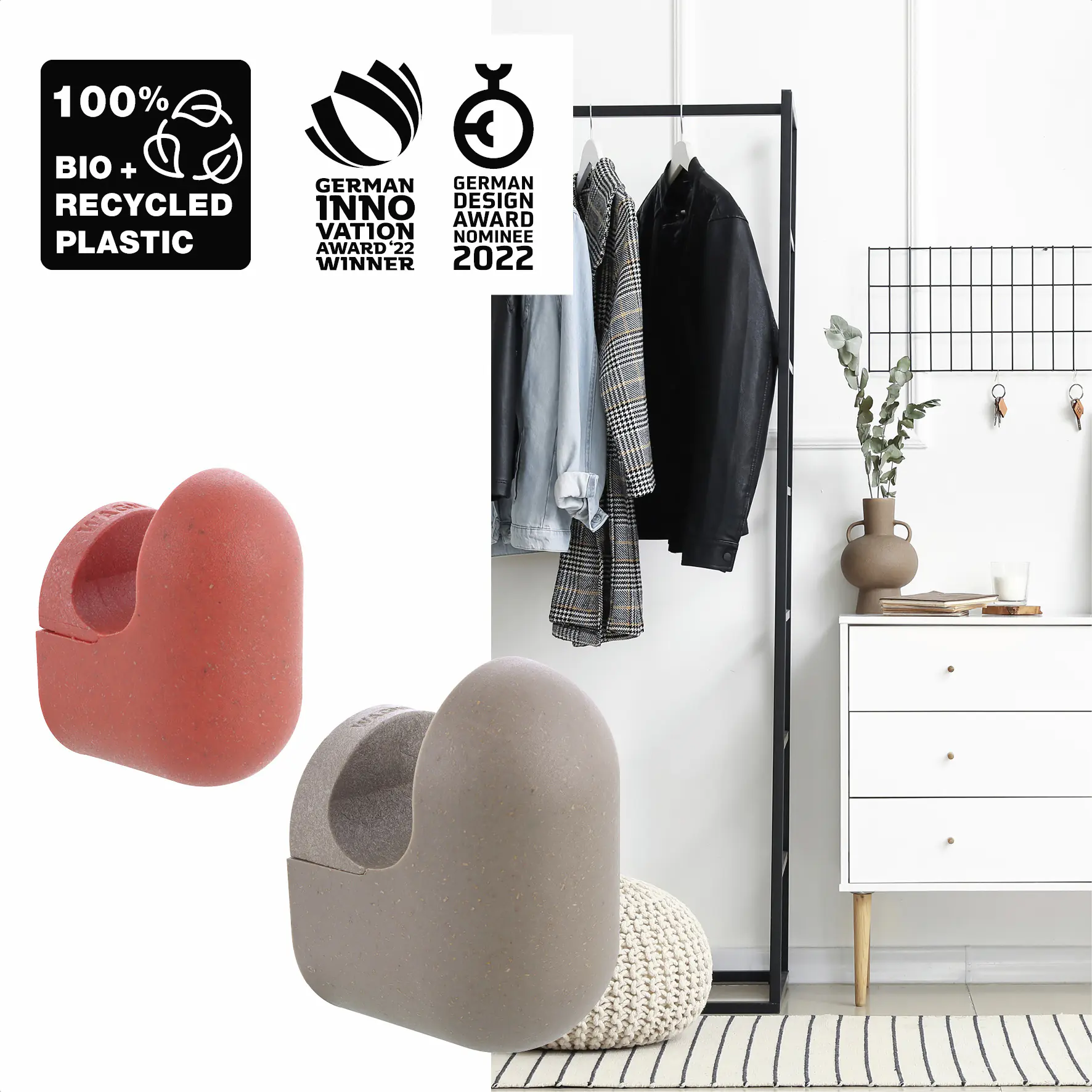 Wagner Wandhaken-Set hooks4home Pill Tragkraft bis 2 kg 4 Stück
